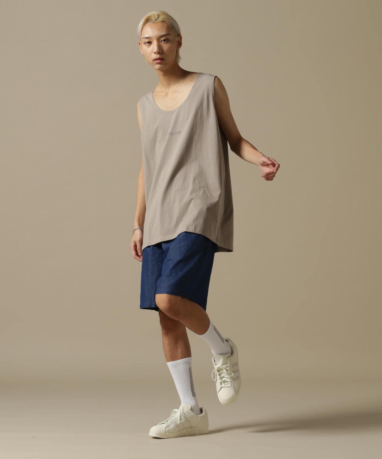 【WEB&DEPOT限定】WHITELAND/ホワイトランド/OWL/LOGO TT/オーバーサイズ タンクトップ