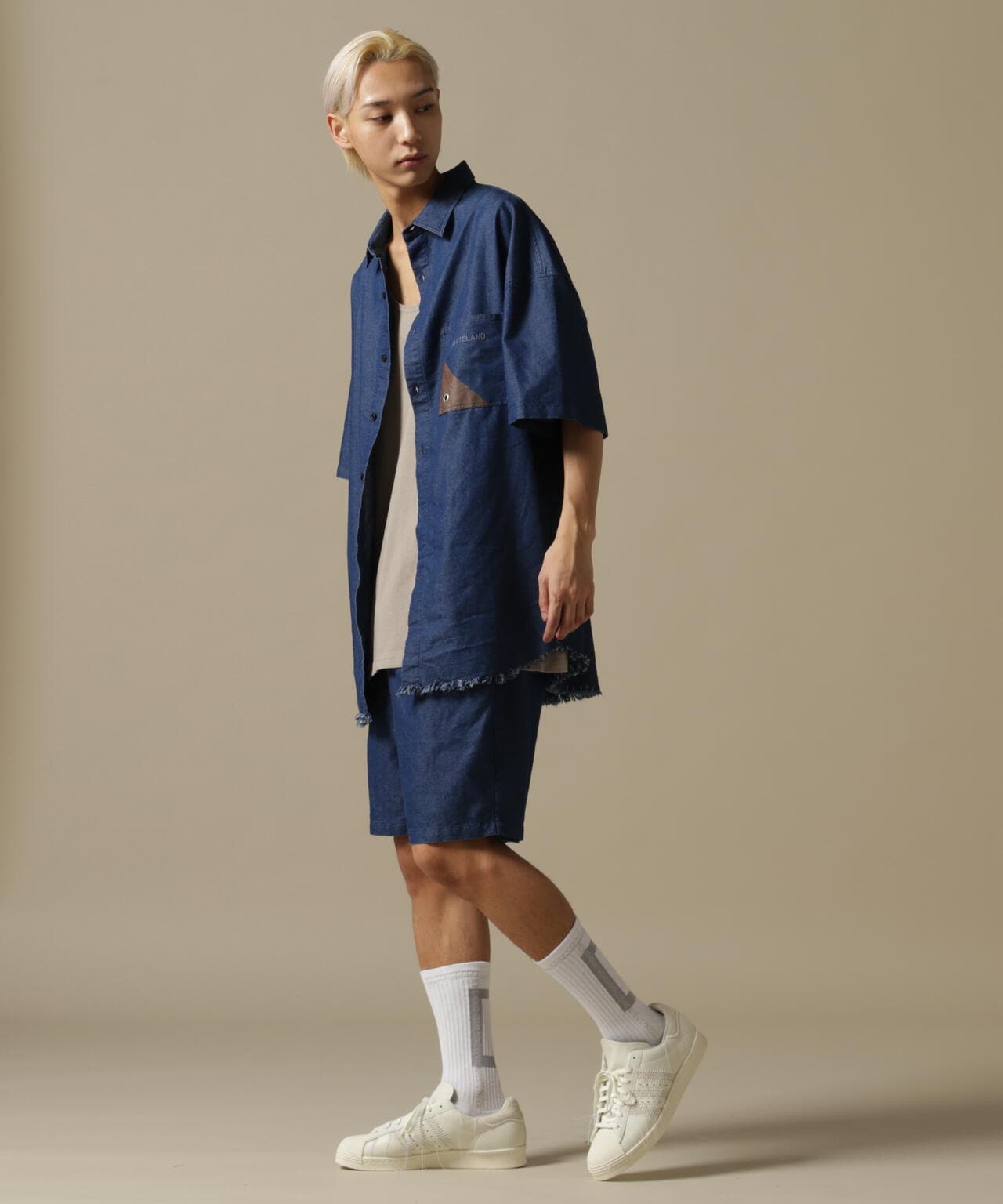【WEB&DEPOT限定】WHITELAND/ホワイトランド/OWL/LOGO TT/オーバーサイズ タンクトップ
