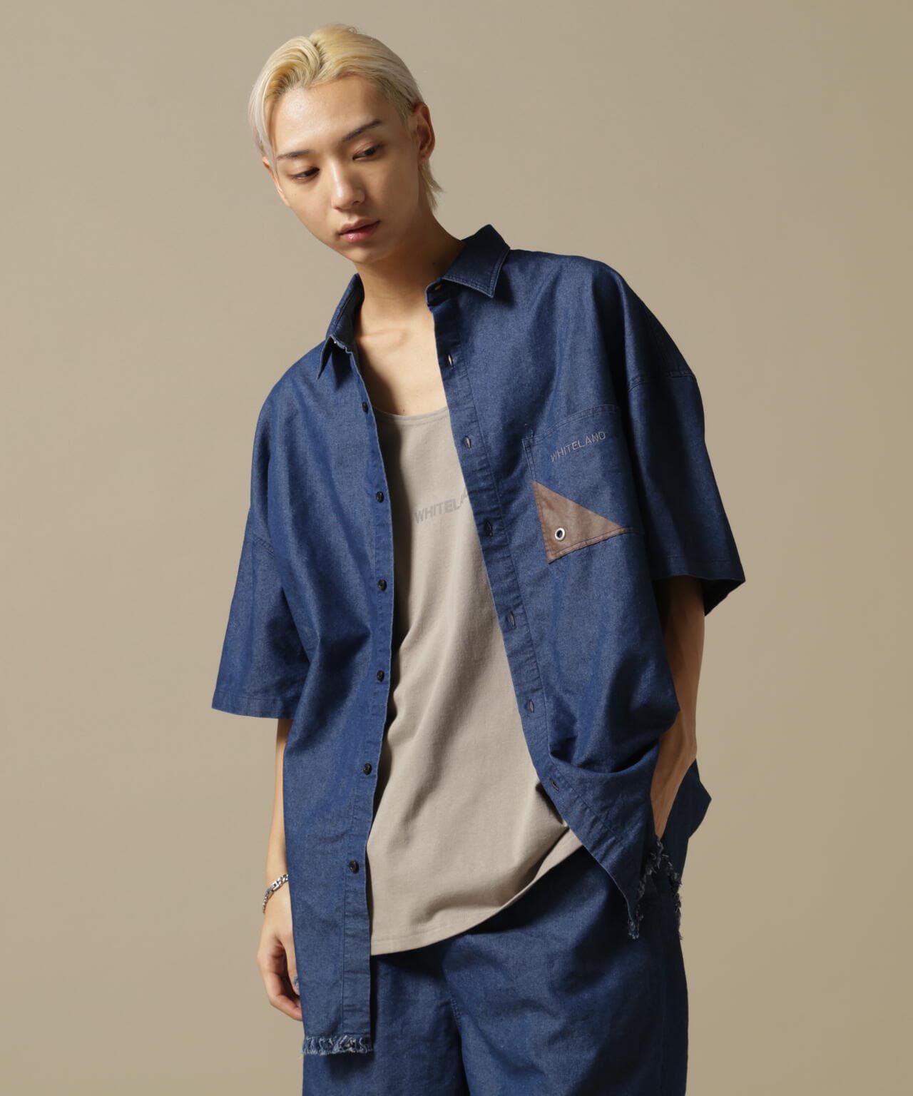 【WEB&DEPOT限定】WHITELAND/ホワイトランド/OWL/LOGO TT/オーバーサイズ タンクトップ
