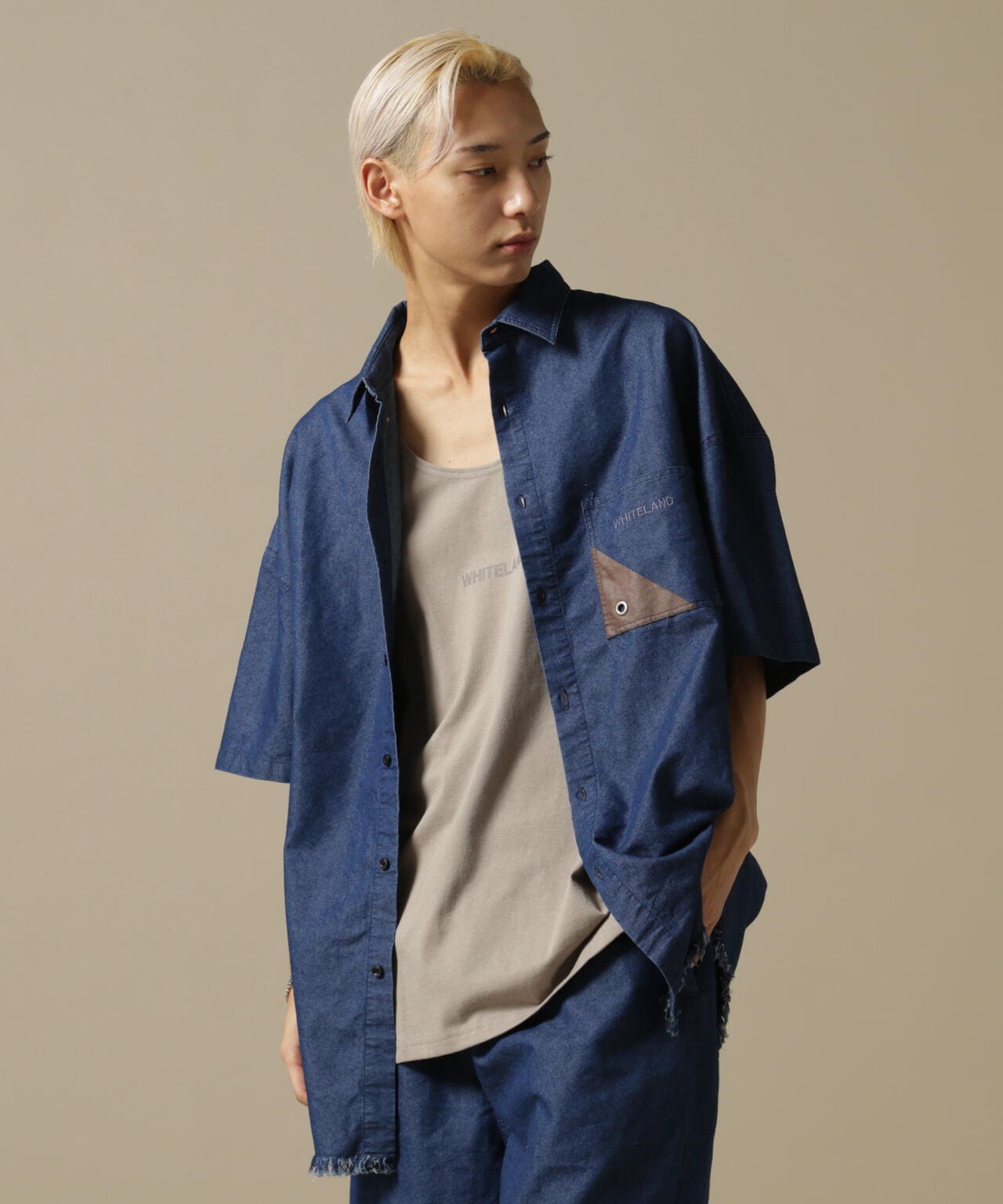 【WEB&DEPOT限定】WHITELAND/ホワイトランド/OWL/LOGO TT/オーバーサイズ タンクトップ