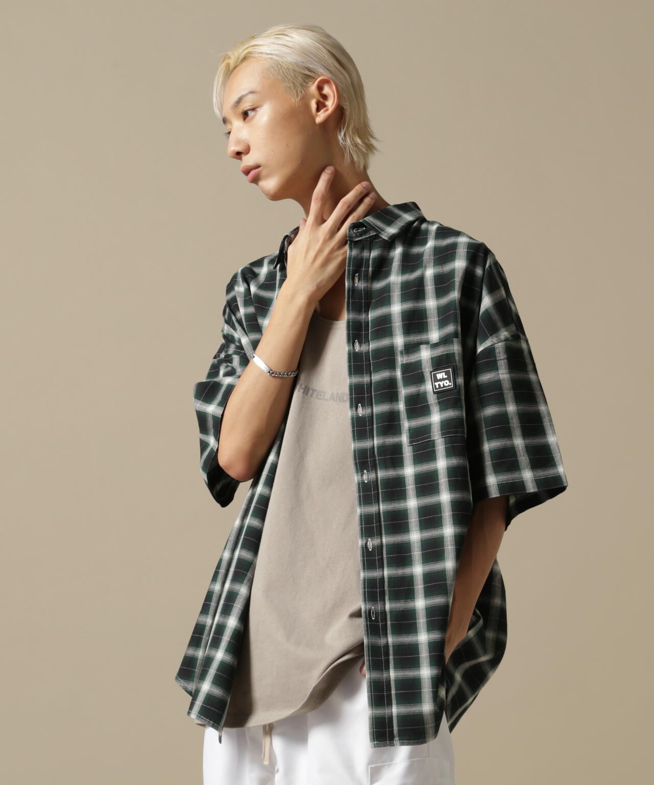 【WEB&DEPOT限定】WHITELAND/ホワイトランド/OWL/LOGO TT/オーバーサイズ タンクトップ
