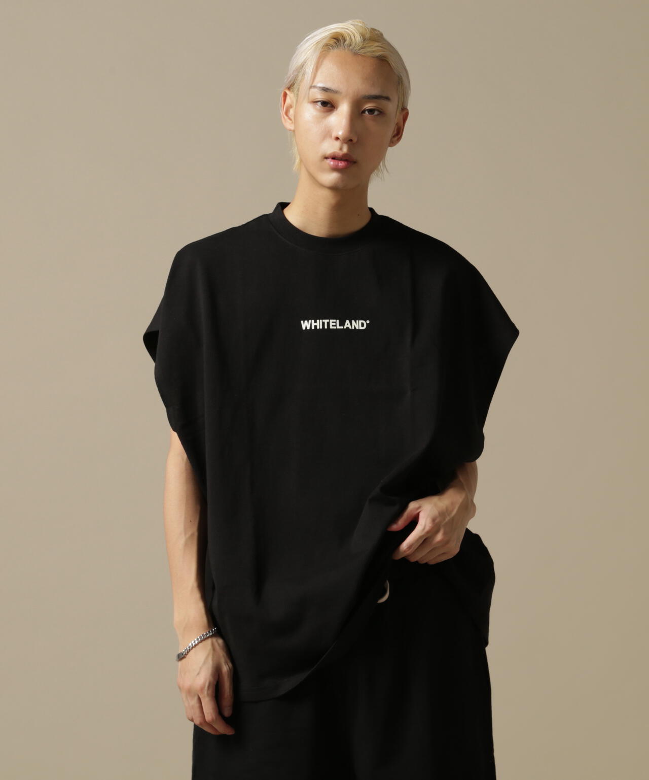 WEB&DEPOT限定/WHITELAND/ホワイトランド/OWL/LOGO NS/ロゴ ノースリーブ