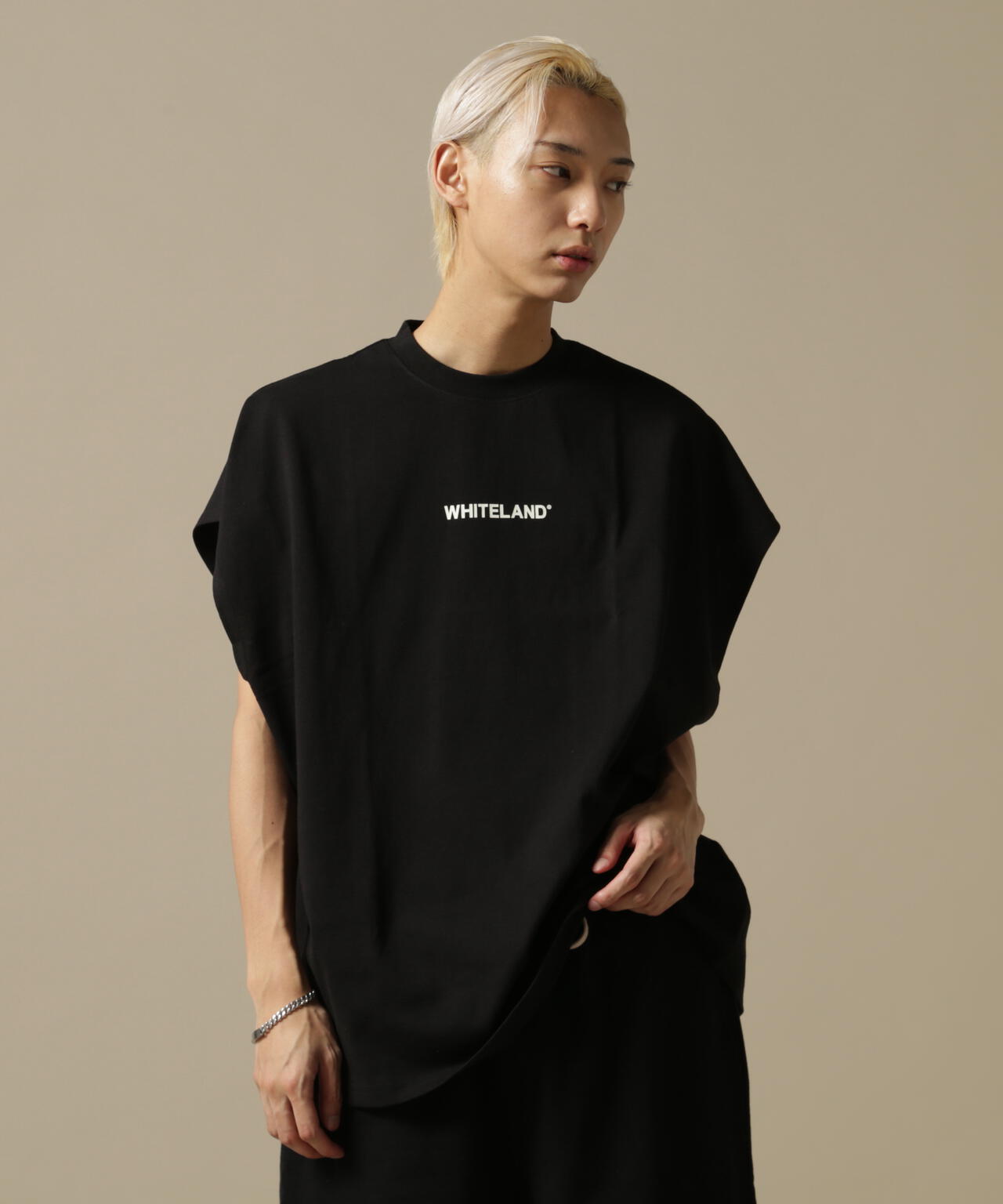 WEB&DEPOT限定/WHITELAND/ホワイトランド/OWL/LOGO NS/ロゴ ノースリーブ
