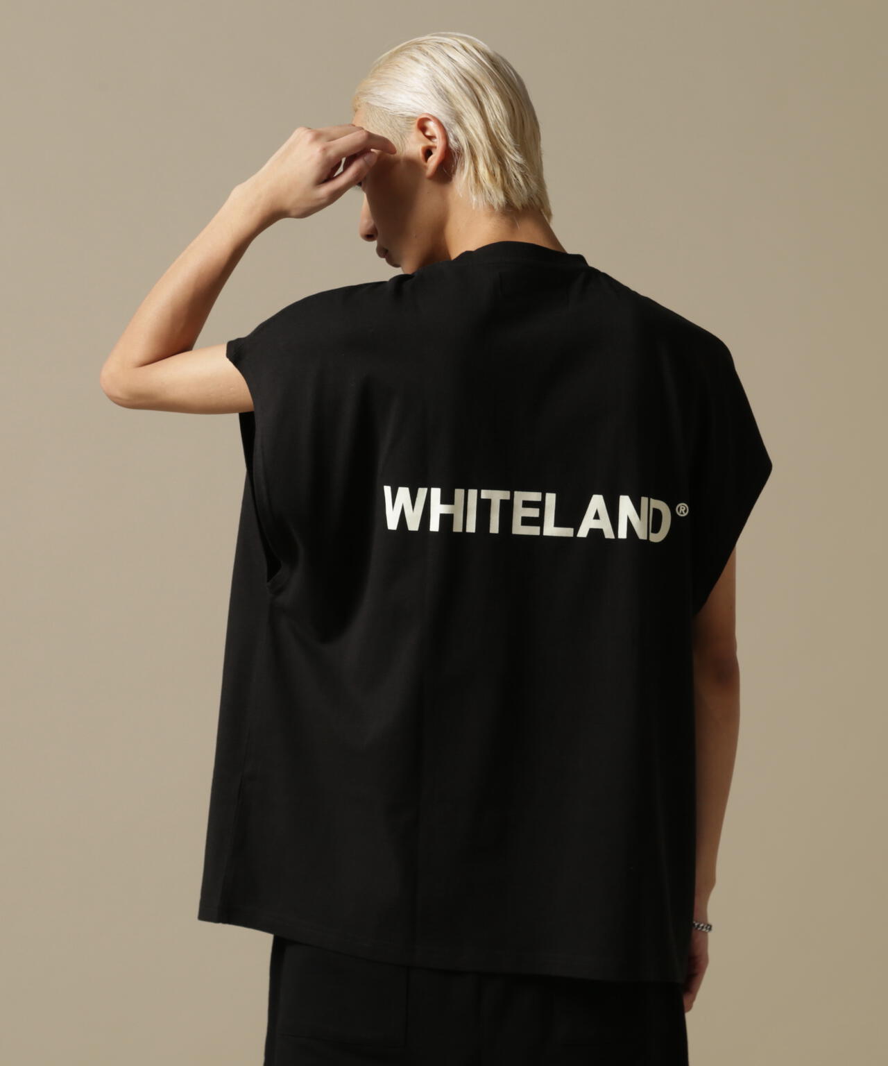 WEB&DEPOT限定/WHITELAND/ホワイトランド/OWL/LOGO NS/ロゴ ノースリーブ