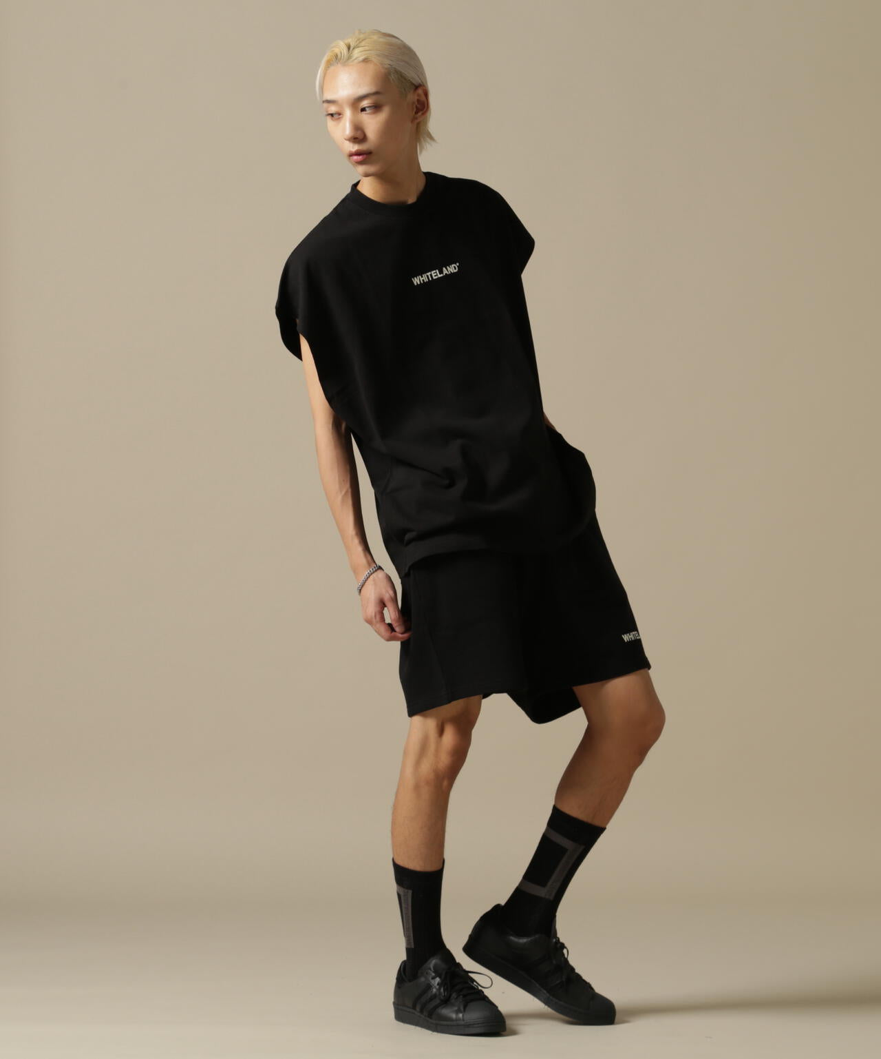 WEB&DEPOT限定/WHITELAND/ホワイトランド/OWL/LOGO NS/ロゴ ノースリーブ