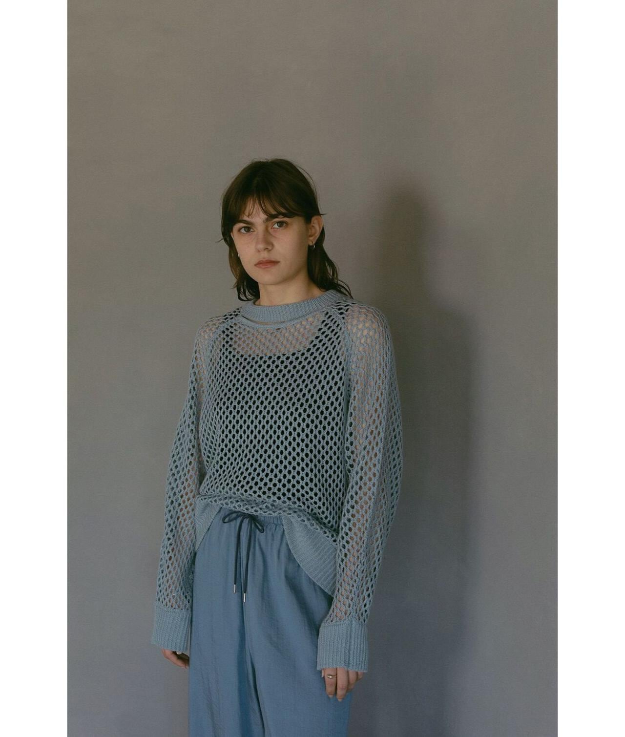 MANOF/マノフ/MESH KNIT TOPS