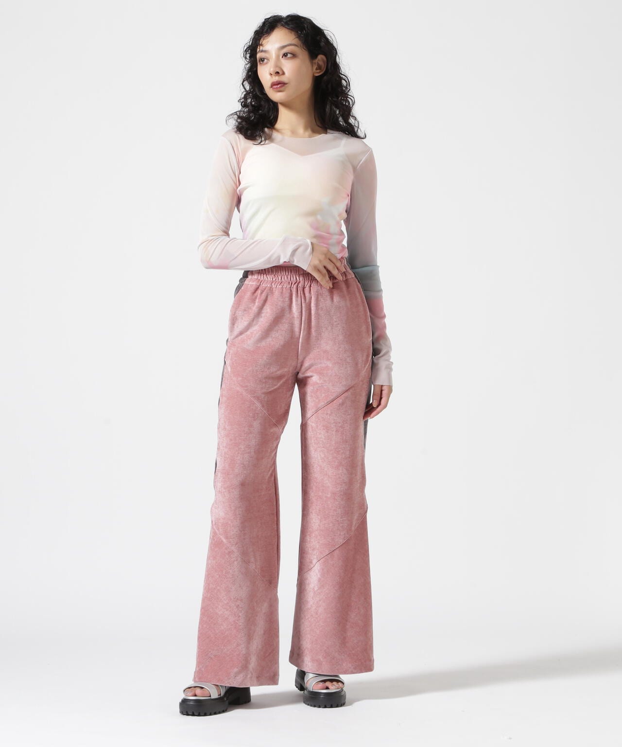 VOLTAGE CONTROL FILTER/ヴォルテージコントロールフィルター/BIAS VELVET FLARE PANTS