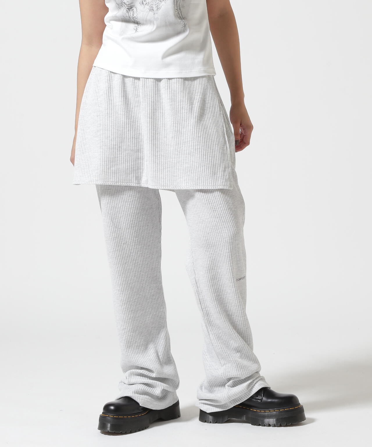 JICHOI COMFORT/ジチョイコンフォート/WAFFLE SLIM LAYERED PANTS