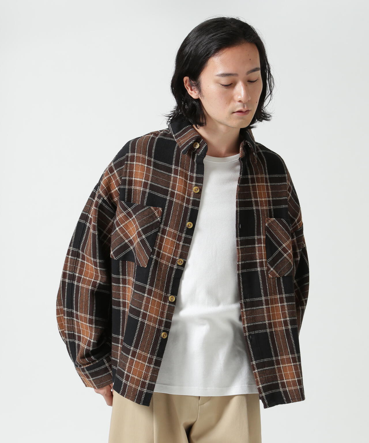 【WEB&DEPOT限定】DankeSchon/ダンケシェーン/COTTON FLANNEL CHECK SHIRT