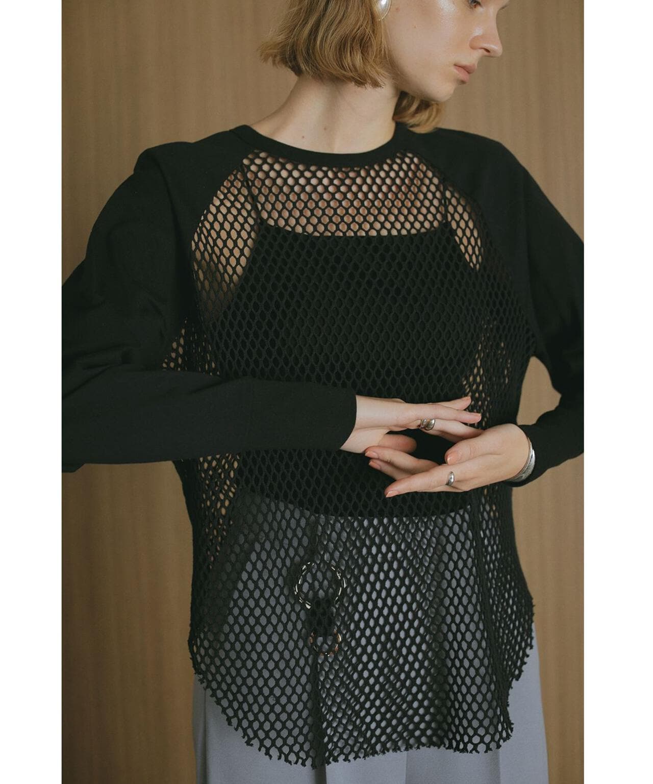 MANOF/マノフ/MESH RAGLAN CUT TOPS