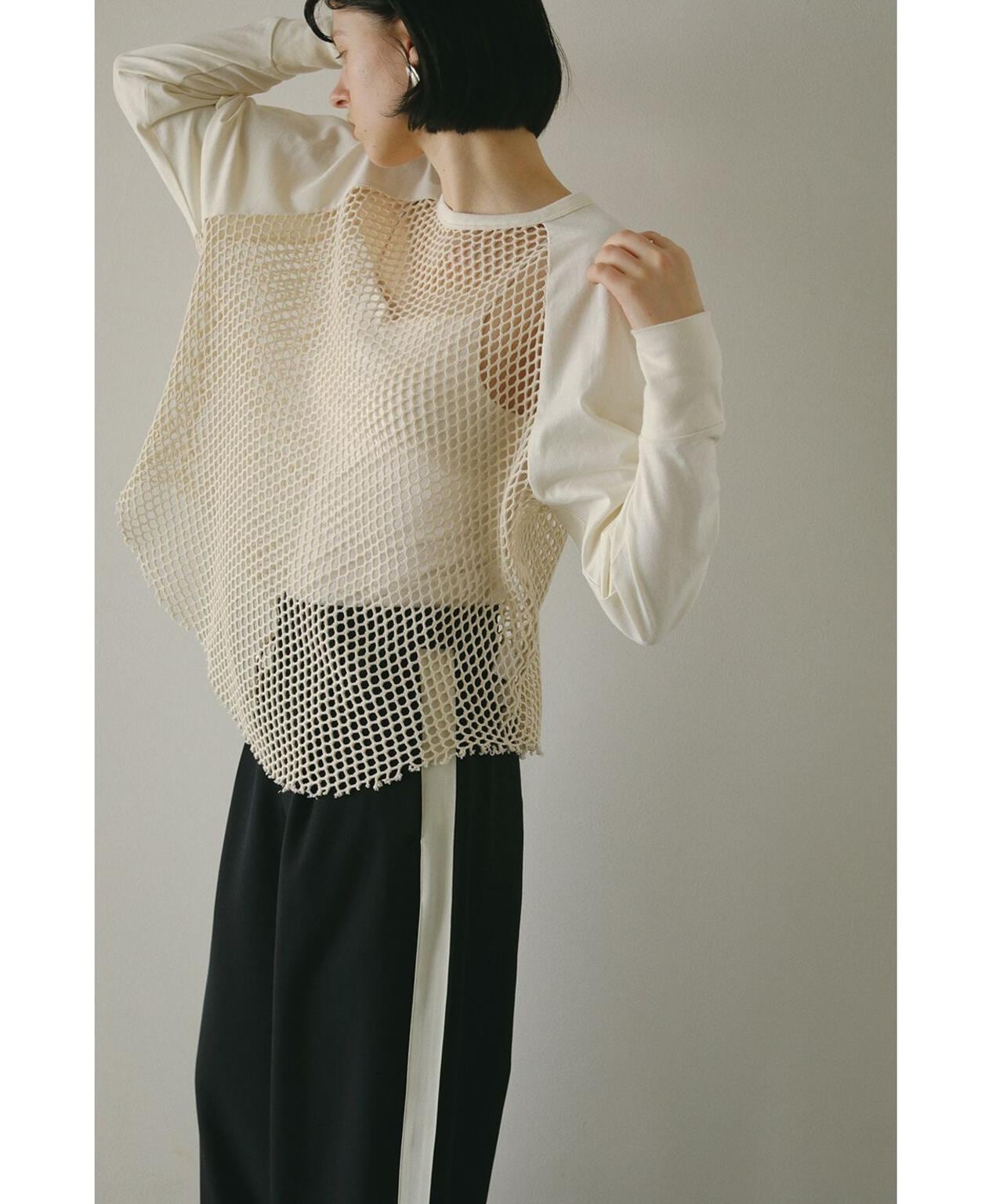 MANOF/マノフ/MESH RAGLAN CUT TOPS
