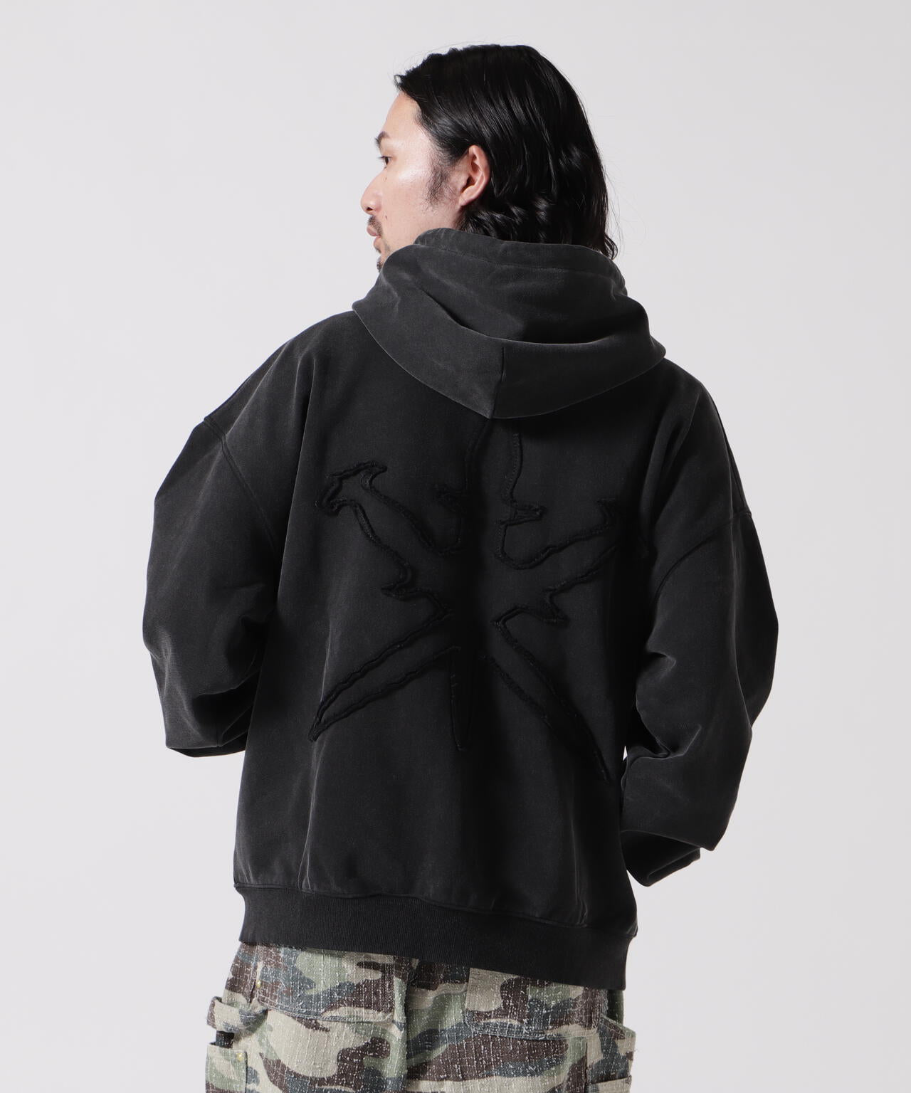 UNKNOWN LONDON/アンノウンロンドン/DAGGER PATCH ZIP HOODIE