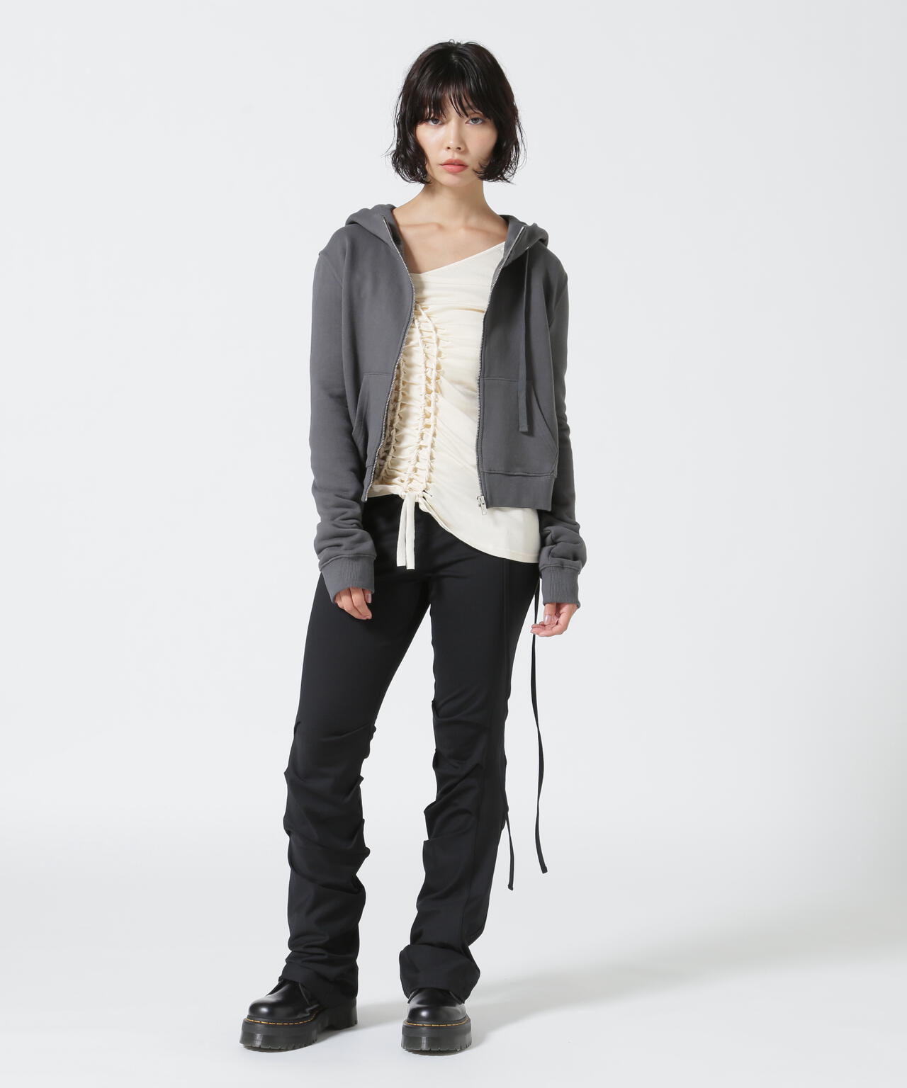 NACHE/ナチェ/CROPPED HOODIE ZIP-UP