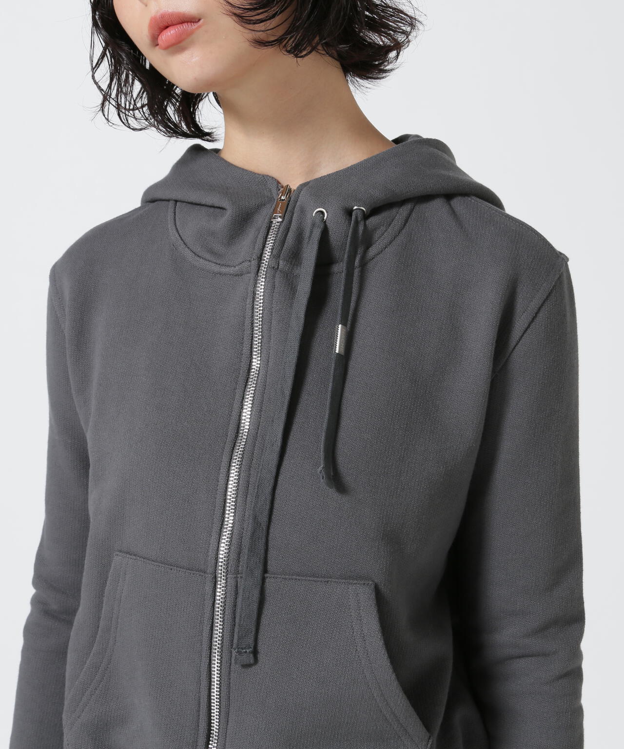 NACHE/ナチェ/CROPPED HOODIE ZIP-UP