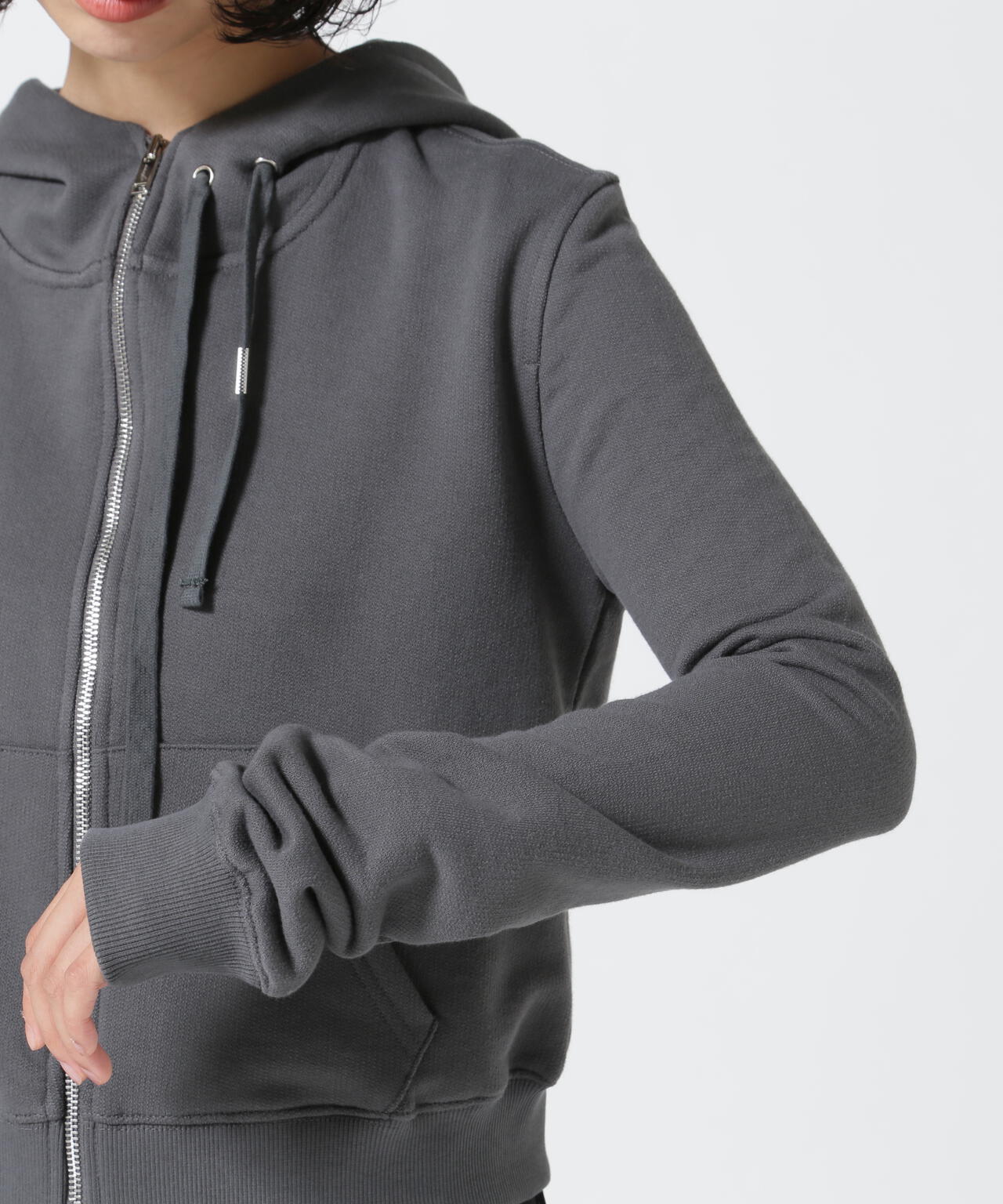 NACHE/ナチェ/CROPPED HOODIE ZIP-UP
