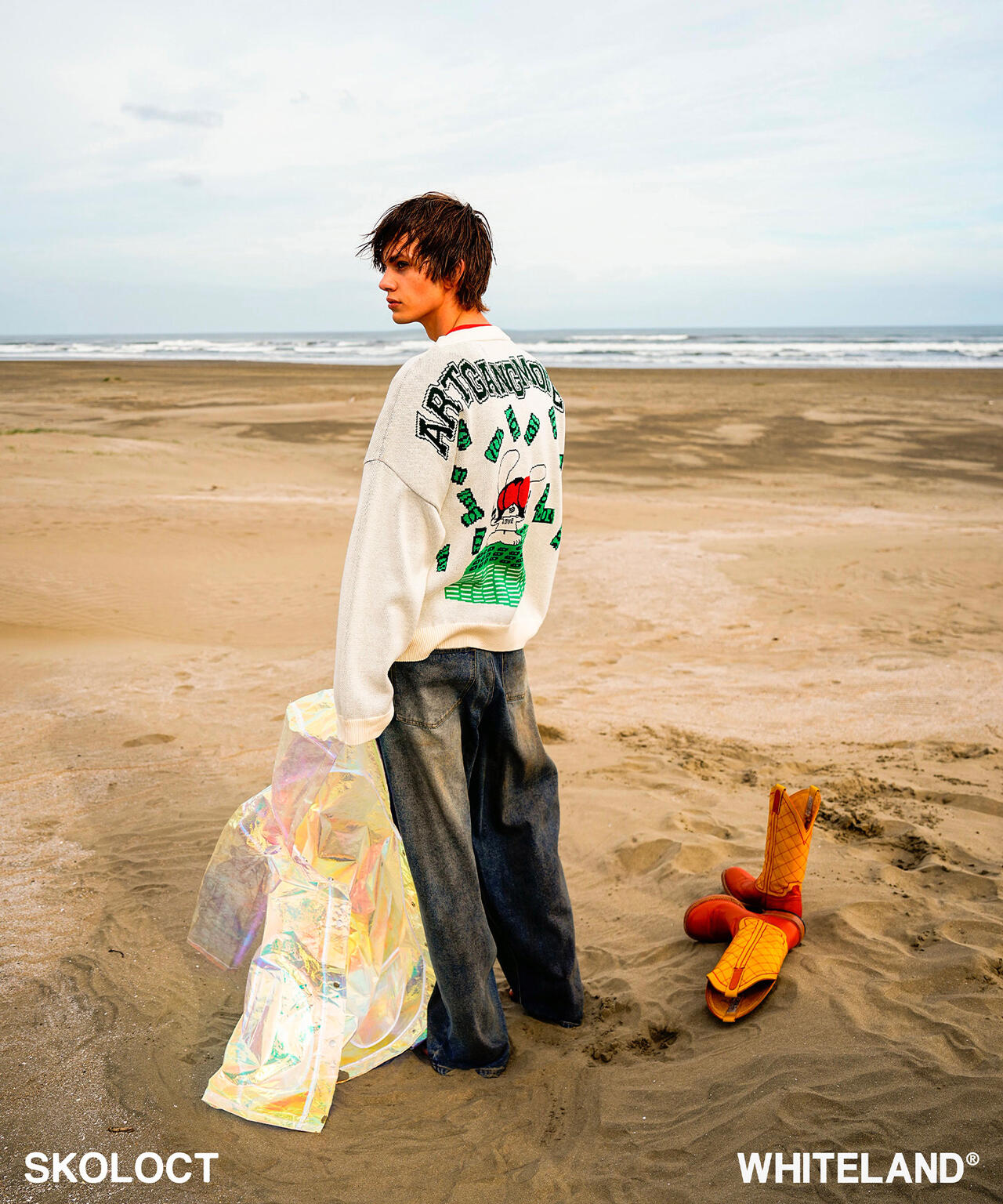 SKOLOCT×WHITELAND/スコロクト×ホワイトランド/DOLLAR PULL KNIT