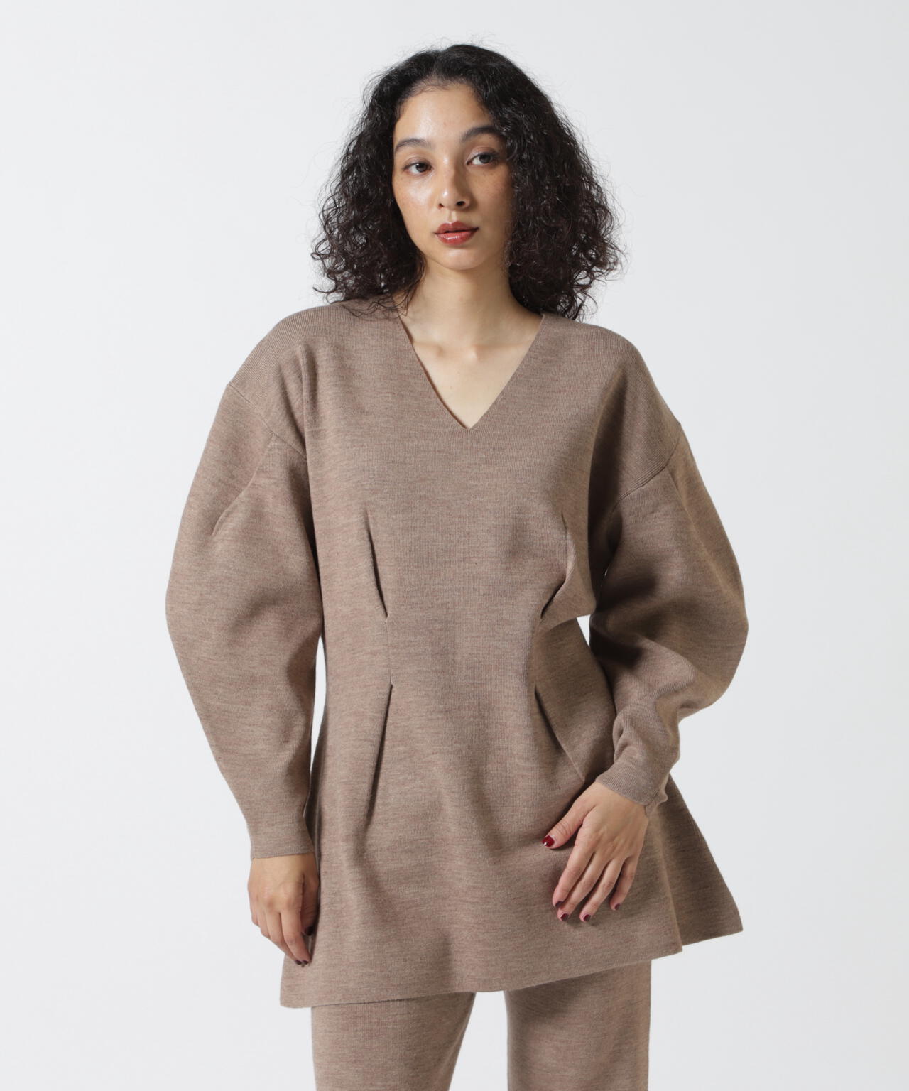 MANOF/マノフ/WAIST TUCK KNIT SET UP