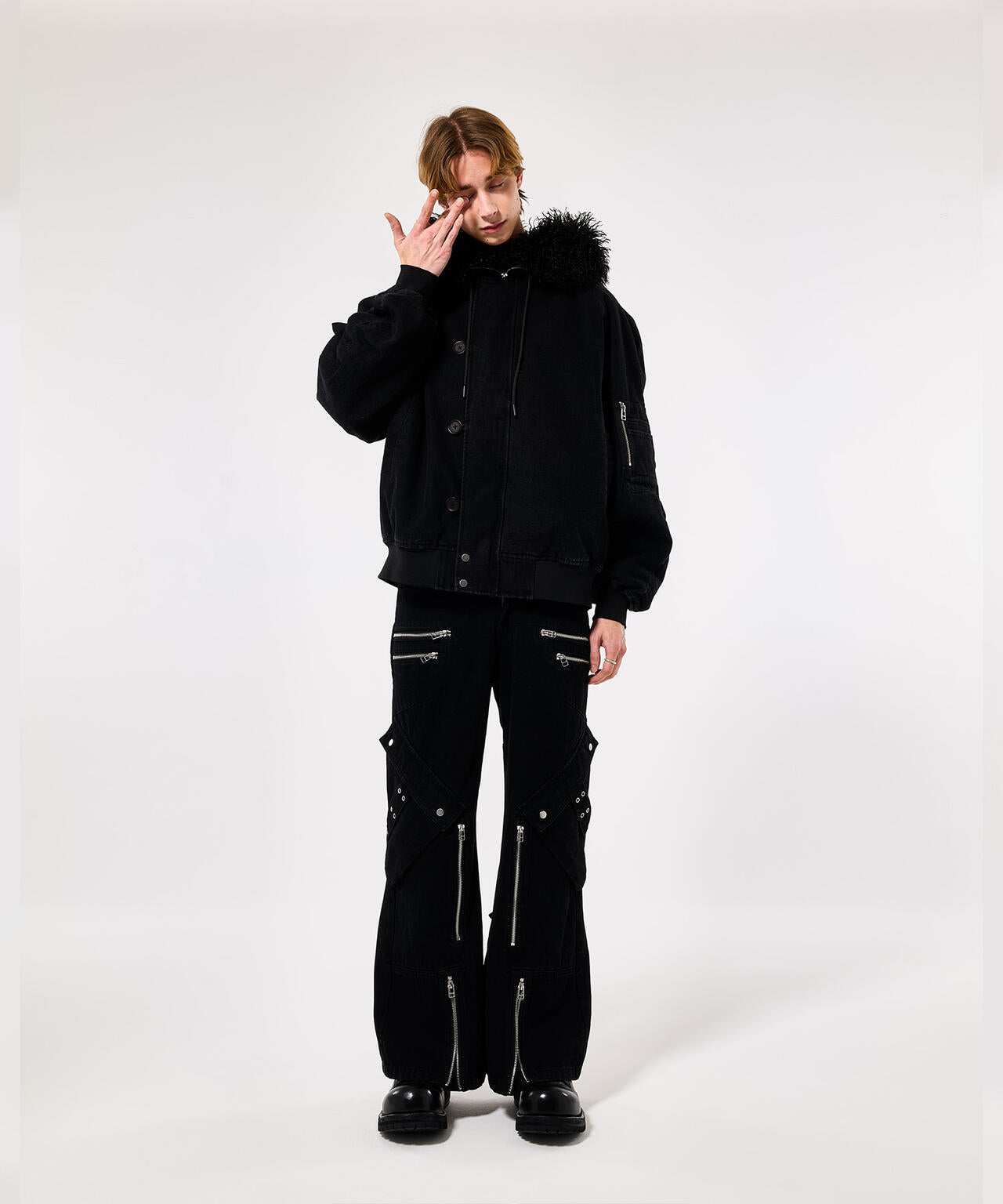 DankeSchon/ダンケシェーン/11ozD ZIP POCKET FLARE CARGO PANTS