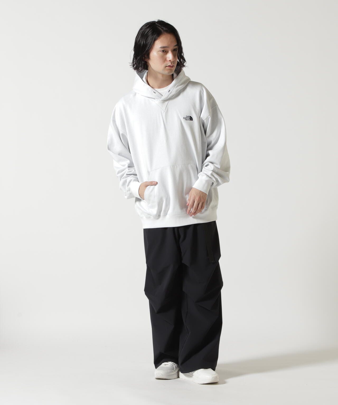 THE NORTH FACE/ザ・ノース・フェイス/JACQUARD BACK SQUARE LOGO HOODIE