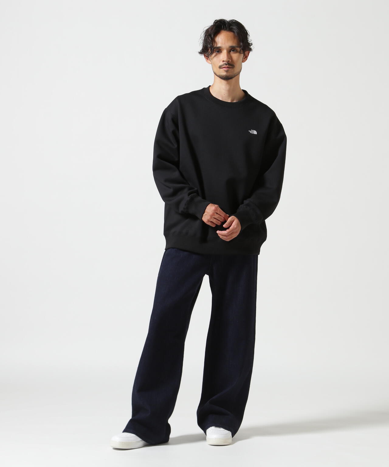 THE NORTH FACE/ザ・ノース・フェイス/SMALL LOGO HEATHER SWEAT CREW