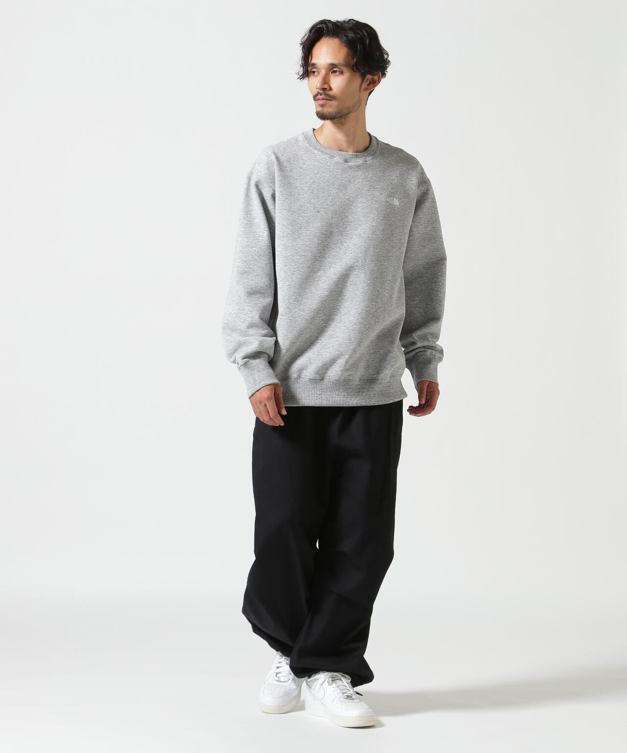 THE NORTH FACE/ザ・ノース・フェイス/SMALL LOGO HEATHER SWEAT CREW