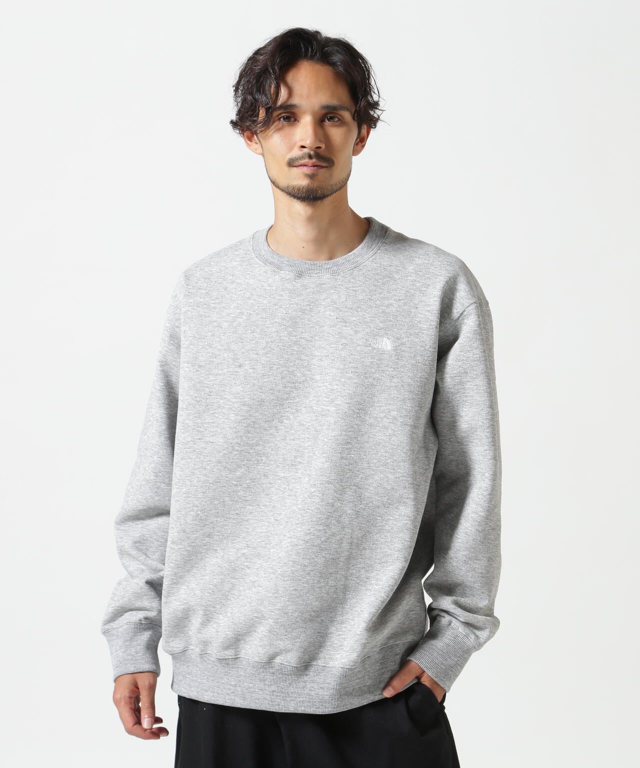 THE NORTH FACE/ザ・ノース・フェイス/SMALL LOGO HEATHER SWEAT CREW