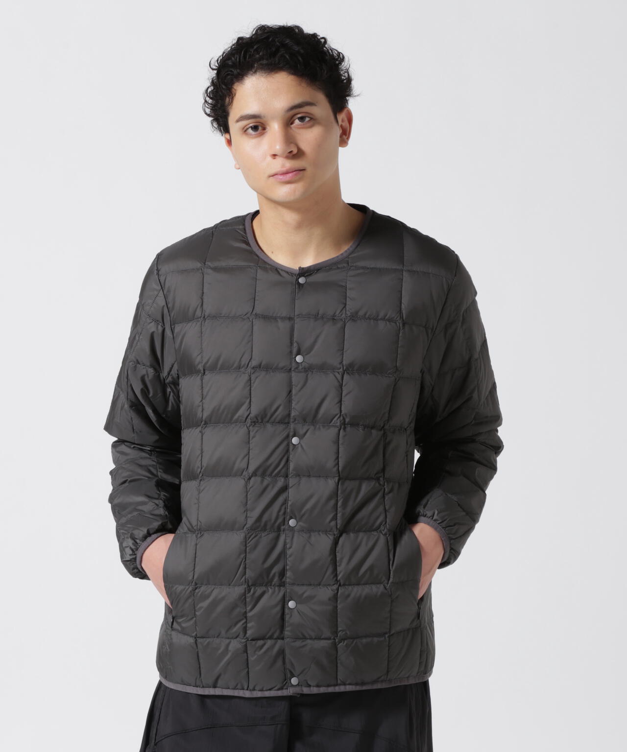 TAION/タイオン/【MENS】CREW NECK BUTTON DOWN JACKET