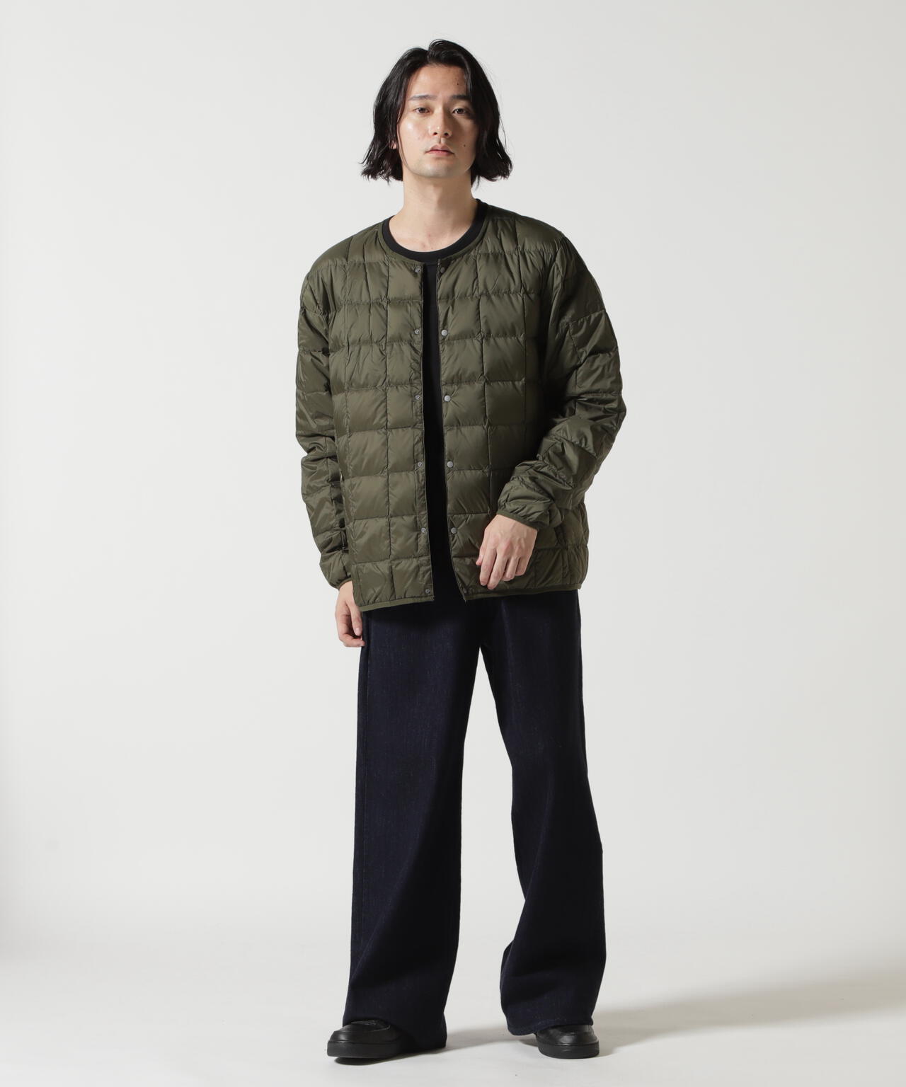 TAION/タイオン/【MENS】CREW NECK BUTTON DOWN JACKET