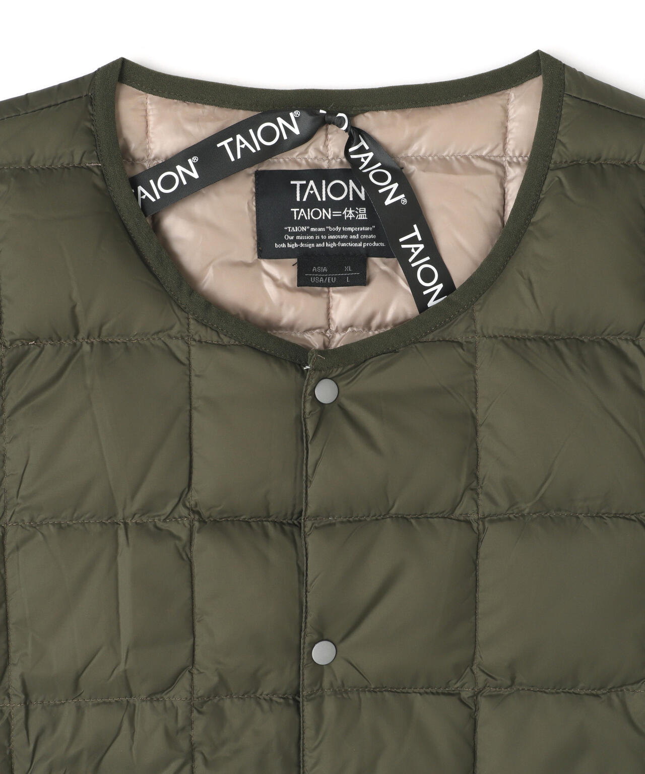 TAION/タイオン/【MENS】CREW NECK BUTTON DOWN JACKET