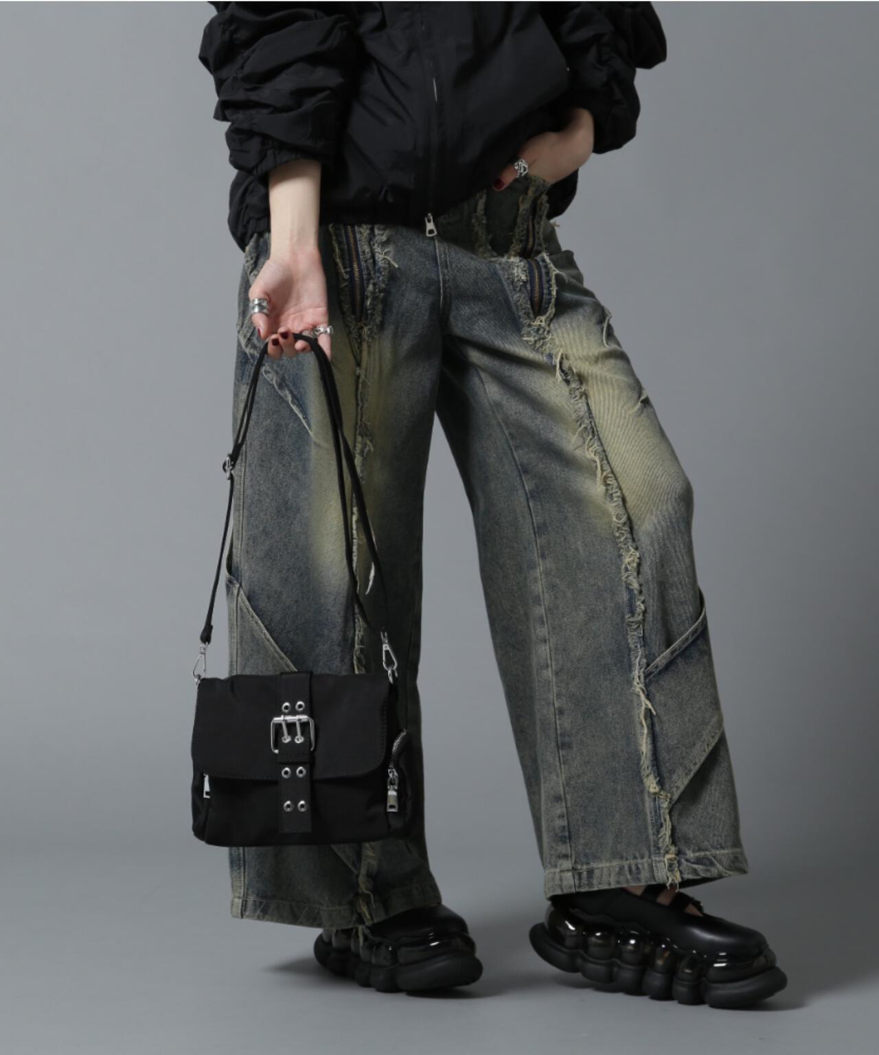 【WEB限定】SIS/エスアイエス/ベルトバックルスクエアバッグ