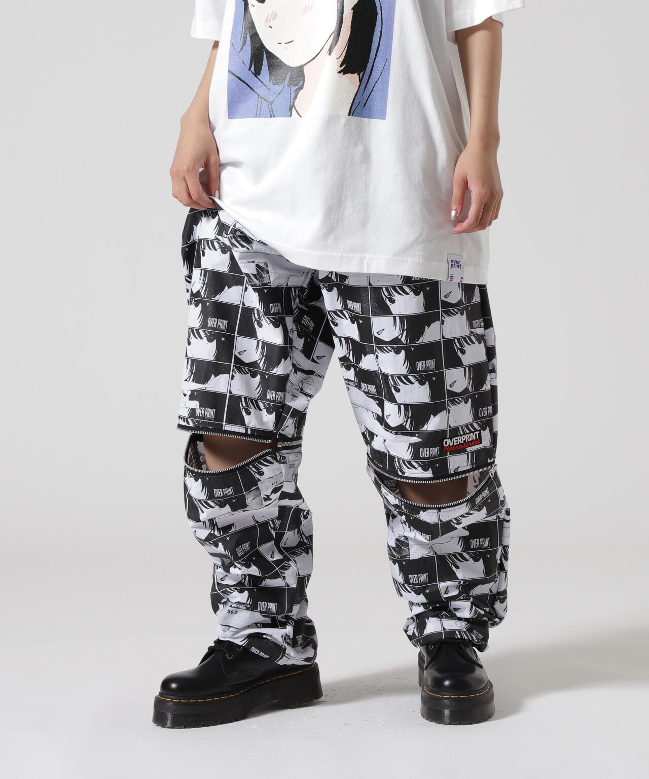 overprint/オーバープリント/FACE KNEE ZIP PANTS