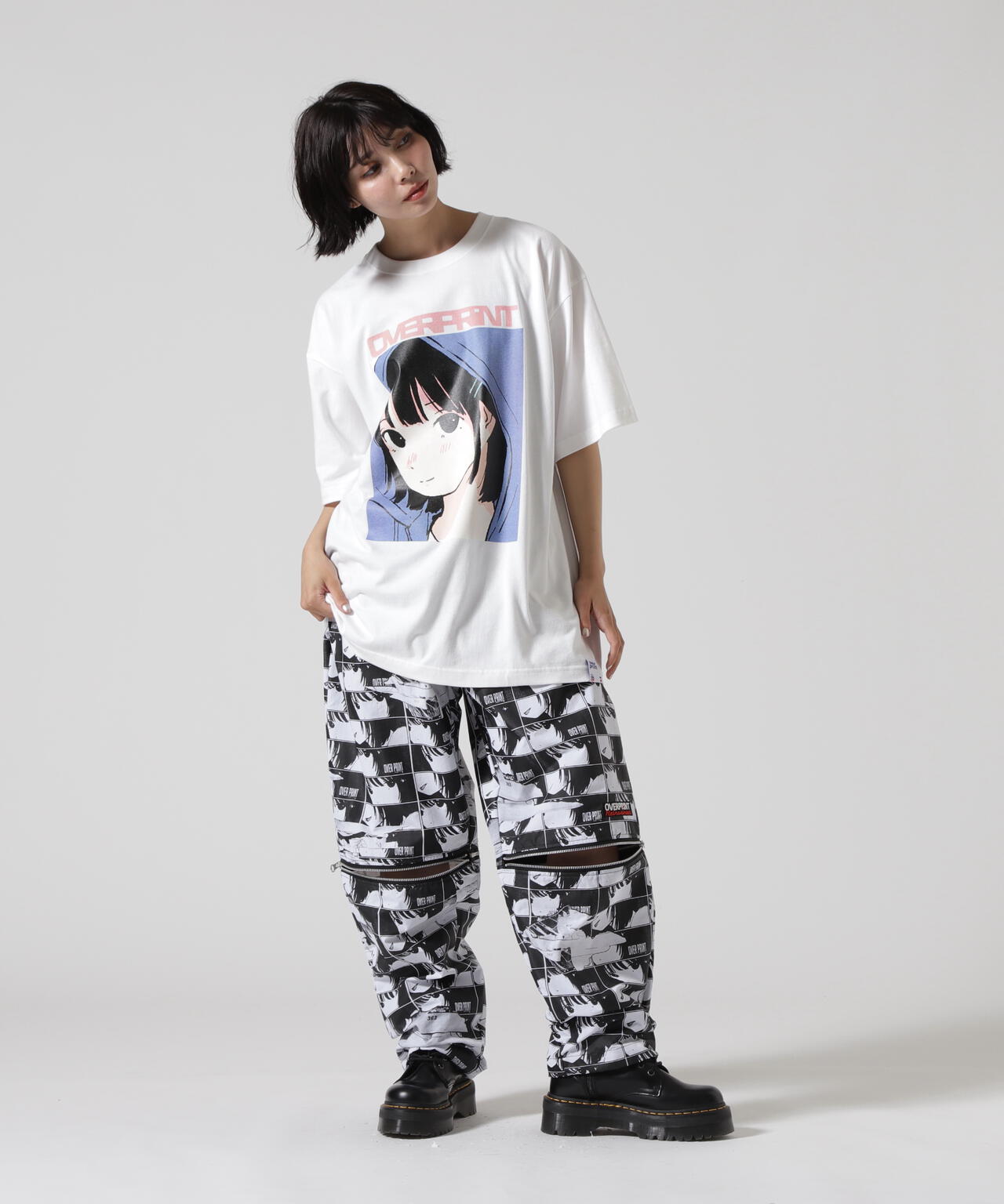 overprint/オーバープリント/FACE KNEE ZIP PANTS
