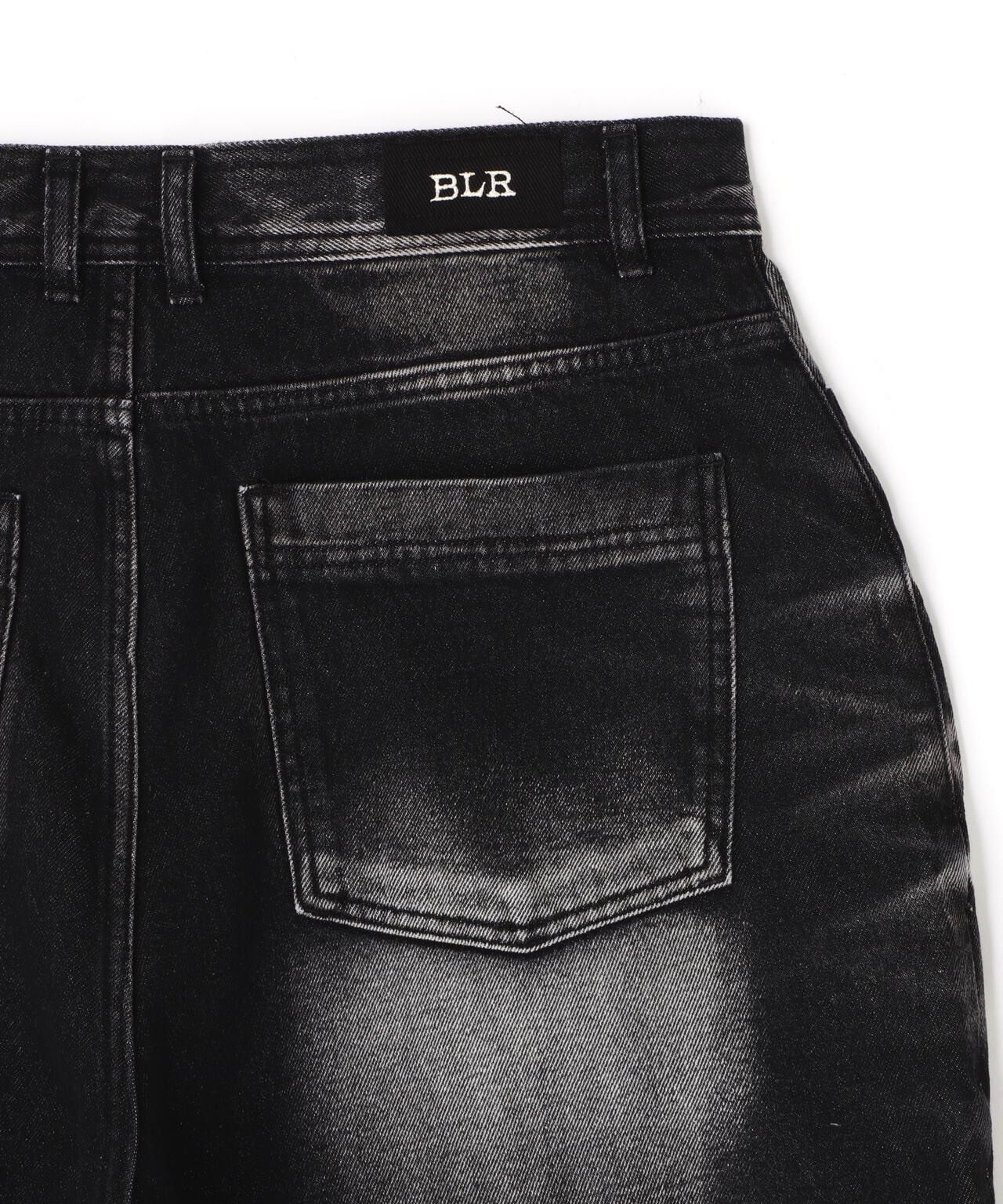 BLR/ビーエルアール/EMBOSSED WAVE W DENIM PANTS BLACK