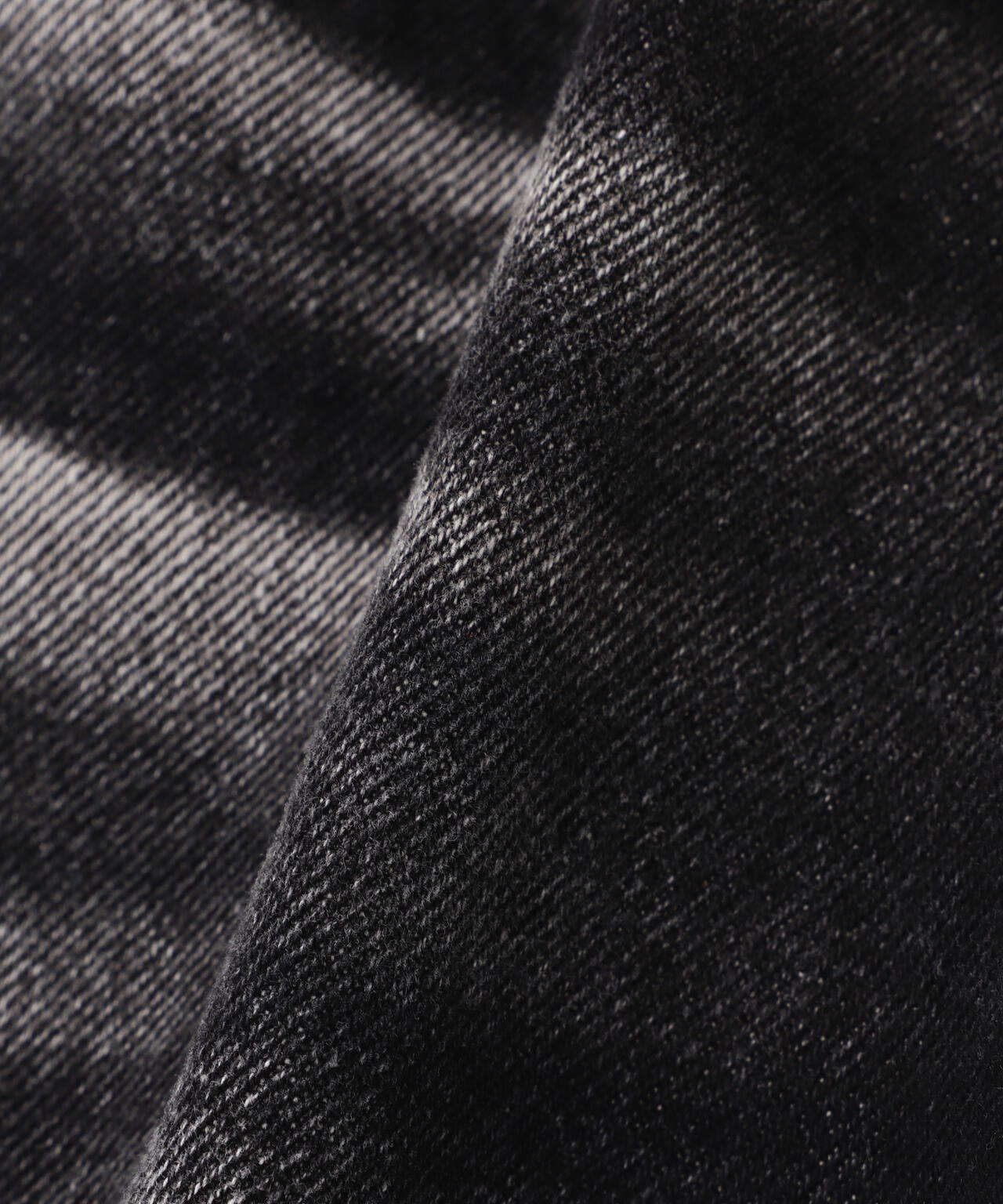 BLR/ビーエルアール/EMBOSSED WAVE W DENIM PANTS BLACK