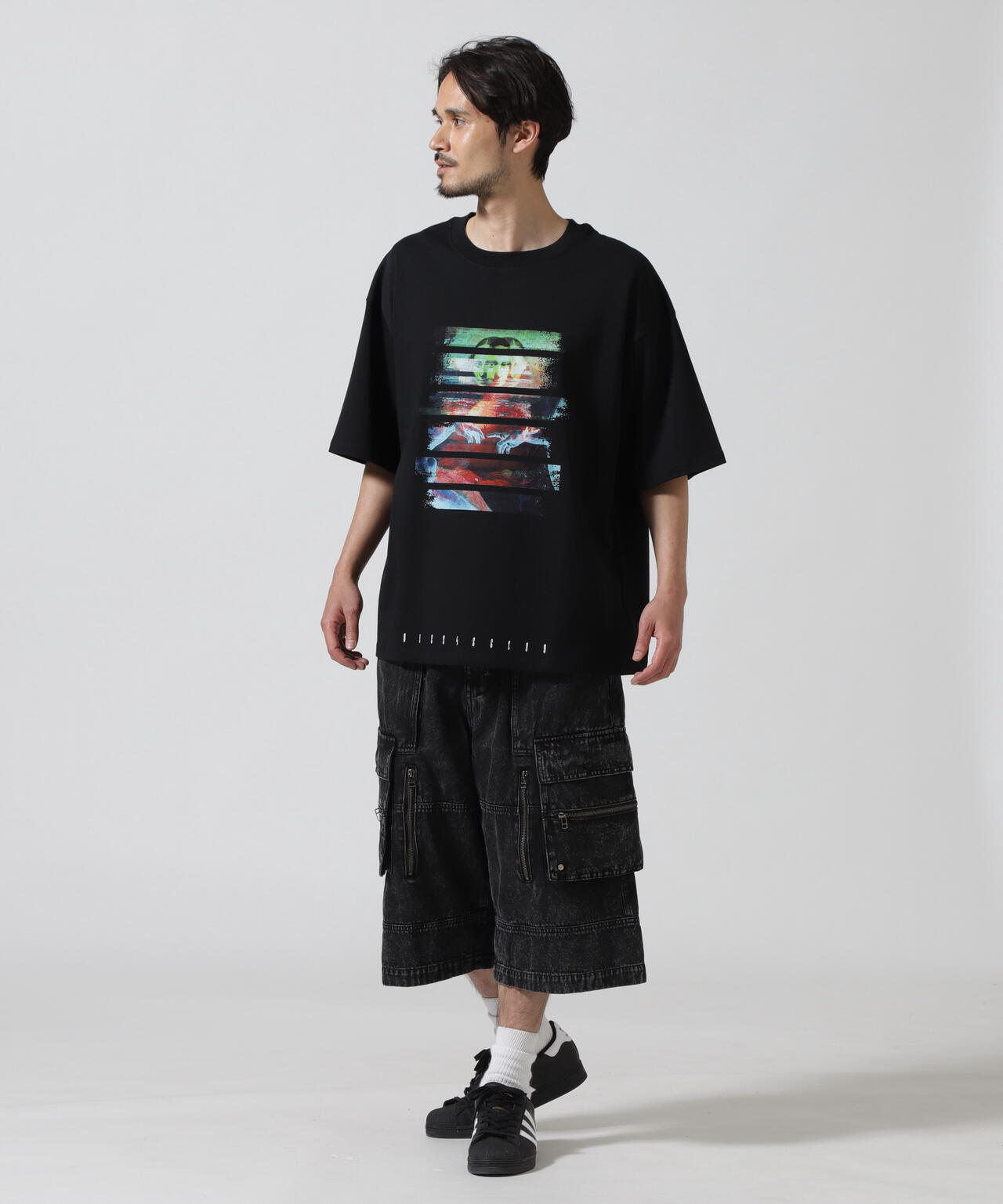 DankeSchon/ダンケシェーン/CHEMIBLEACH DENIM CARGO SHORTS