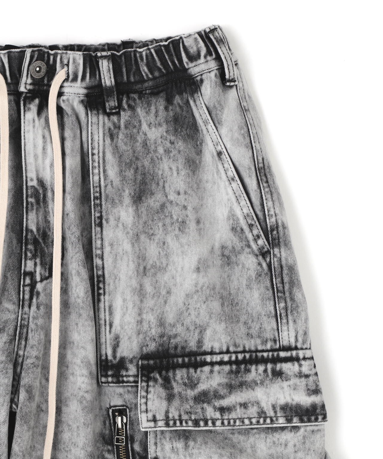 DankeSchon/ダンケシェーン/CHEMIBLEACH DENIM CARGO SHORTS