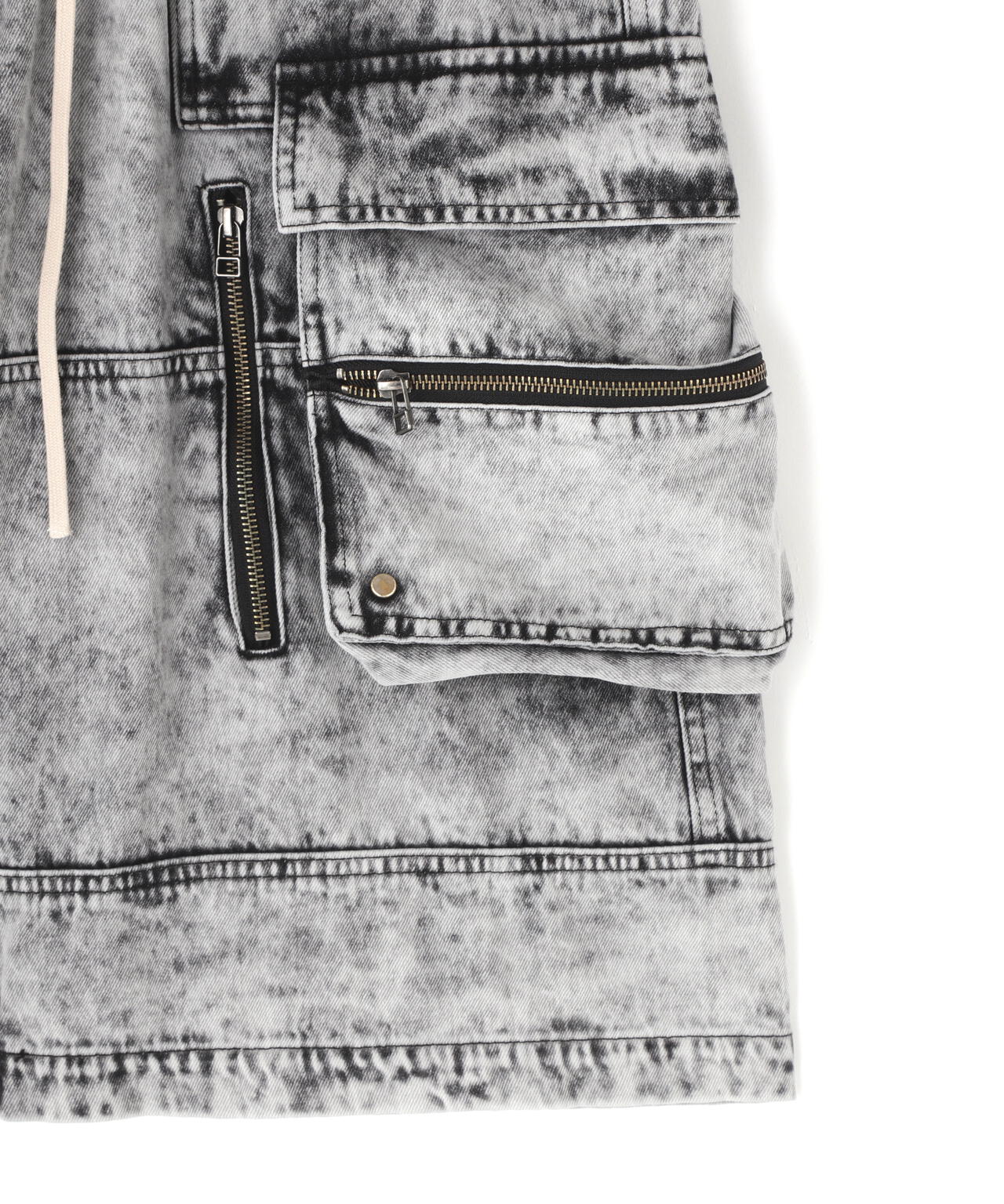 DankeSchon/ダンケシェーン/CHEMIBLEACH DENIM CARGO SHORTS