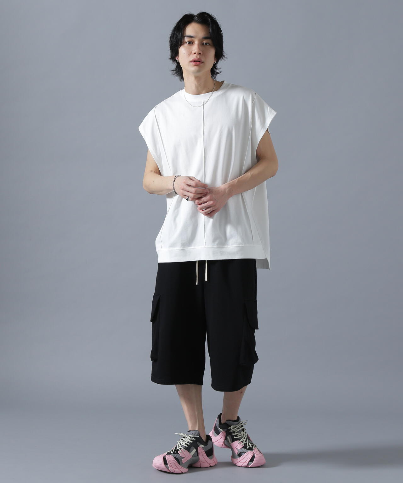 DankeSchon/ダンケシェーン/CHEMICAL SWEAT CARGO SHORTS