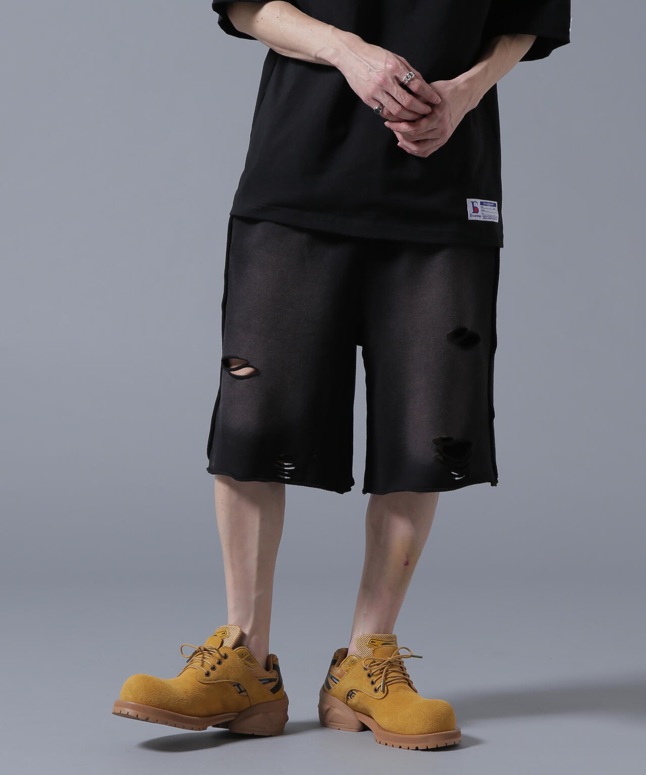 【WEB&DEPOT限定】DankeSchon/ダンケシェーン/DAMEGE SWEAT SHORTS
