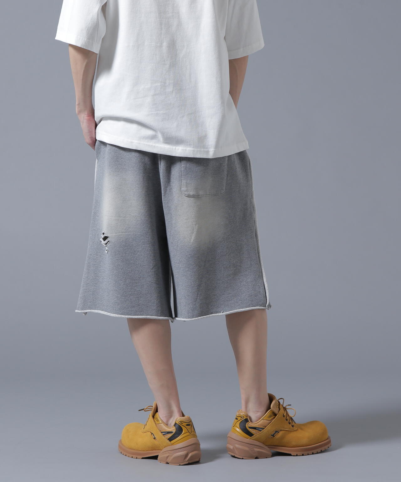 【WEB&DEPOT限定】DankeSchon/ダンケシェーン/DAMEGE SWEAT SHORTS