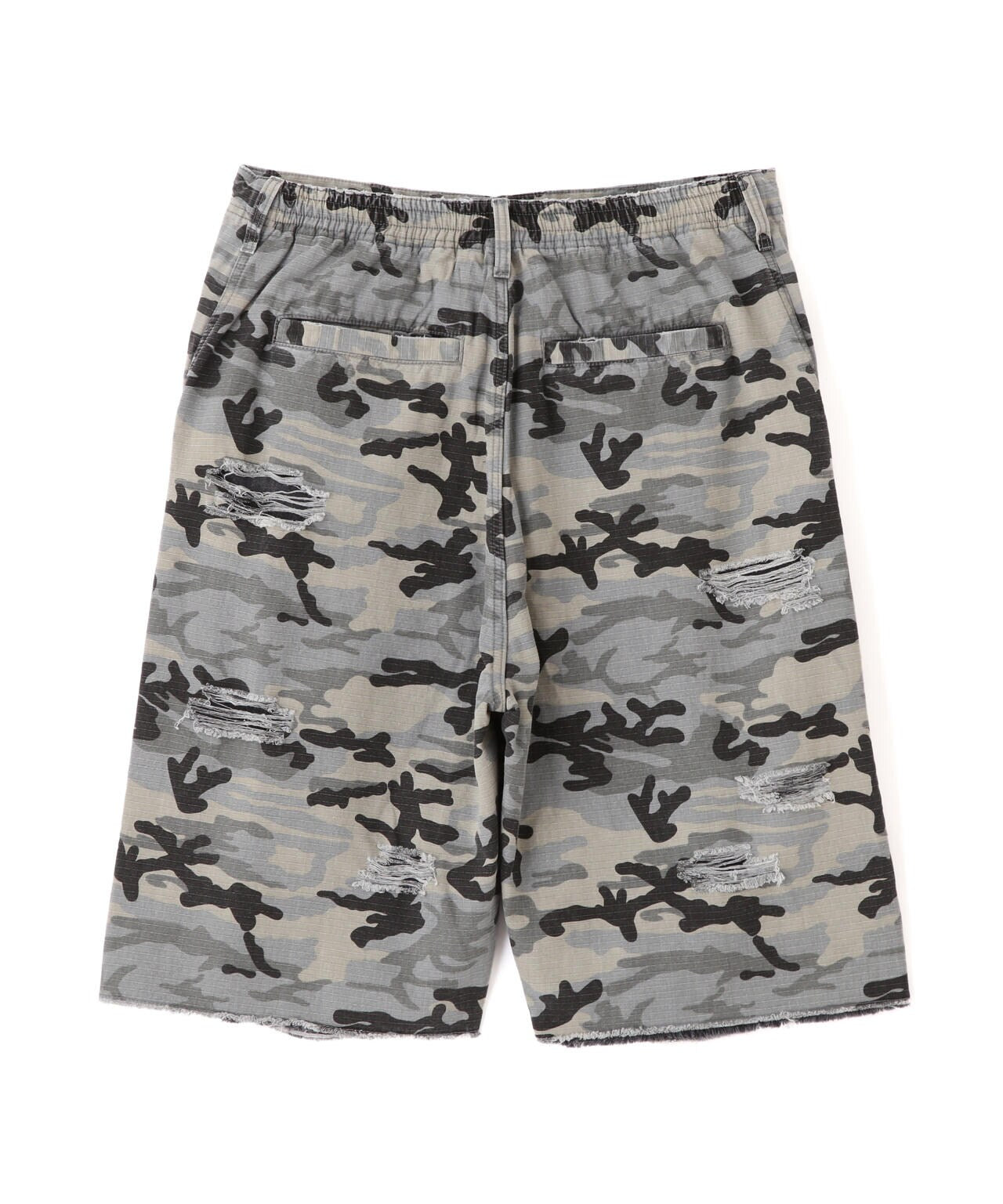 DankeSchon/ダンケシェーン/LAYER RIPSTOP CAMO & DENIM SHORTS