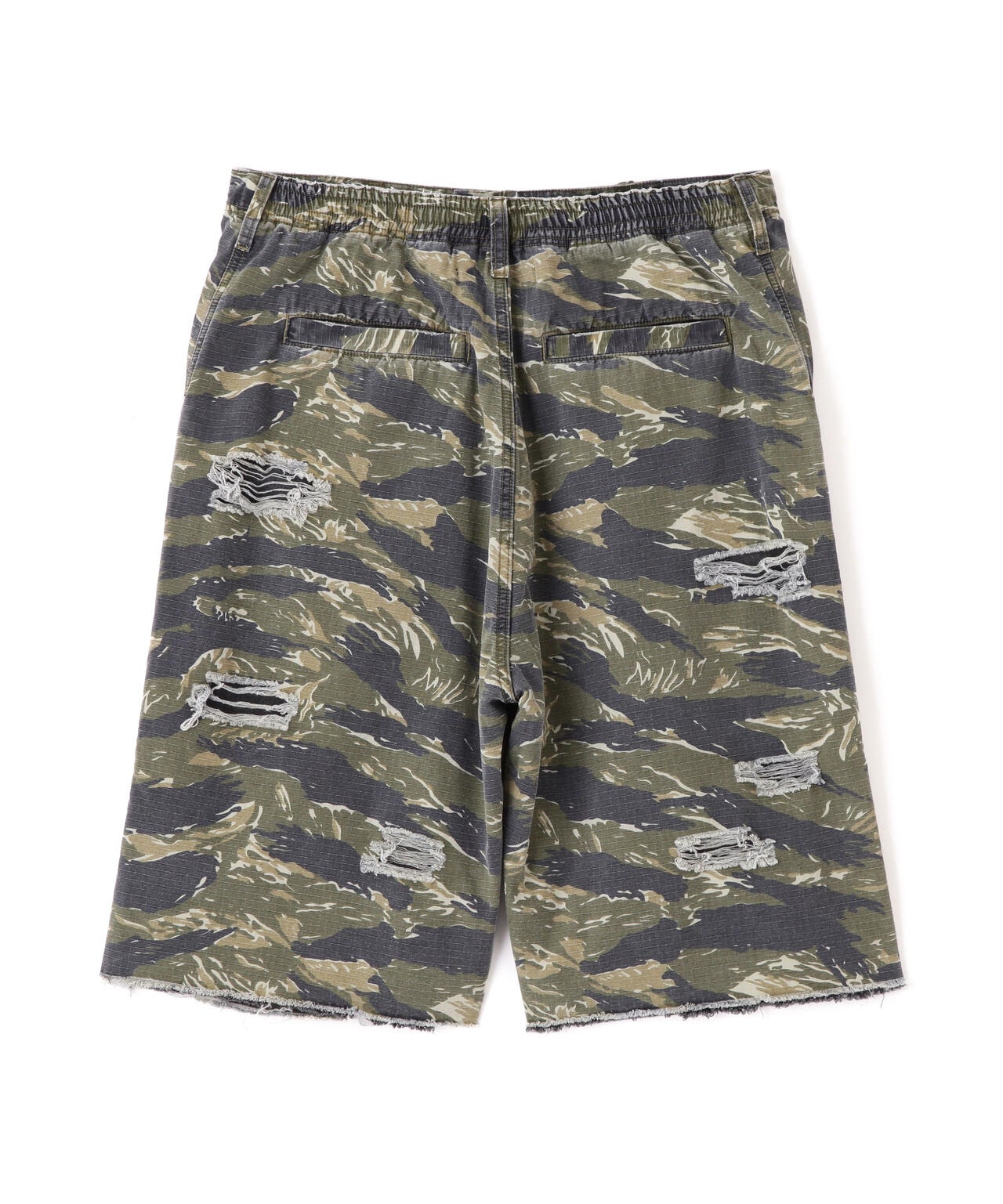 DankeSchon/ダンケシェーン/LAYER RIPSTOP CAMO & DENIM SHORTS