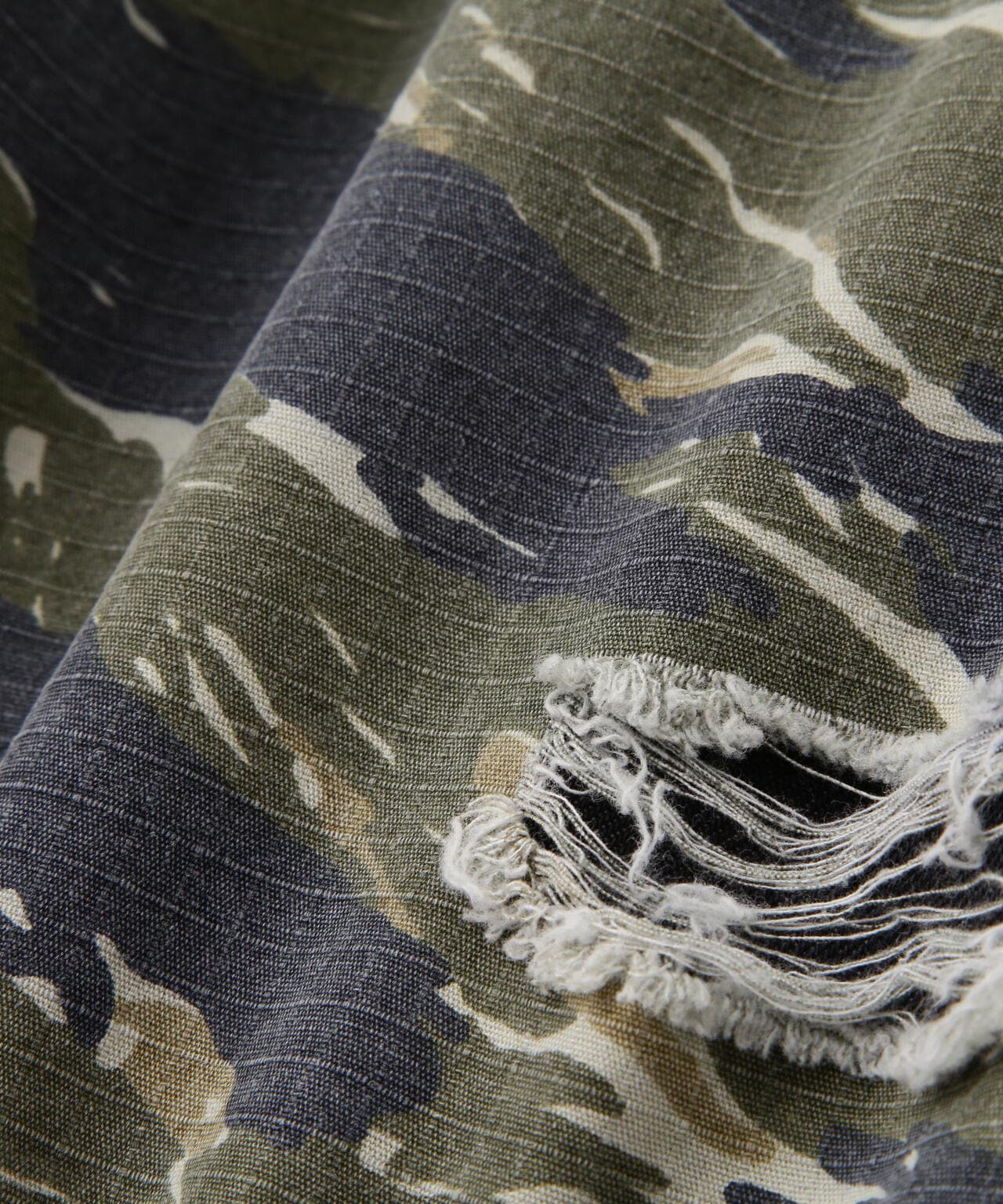 DankeSchon/ダンケシェーン/LAYER RIPSTOP CAMO & DENIM SHORTS