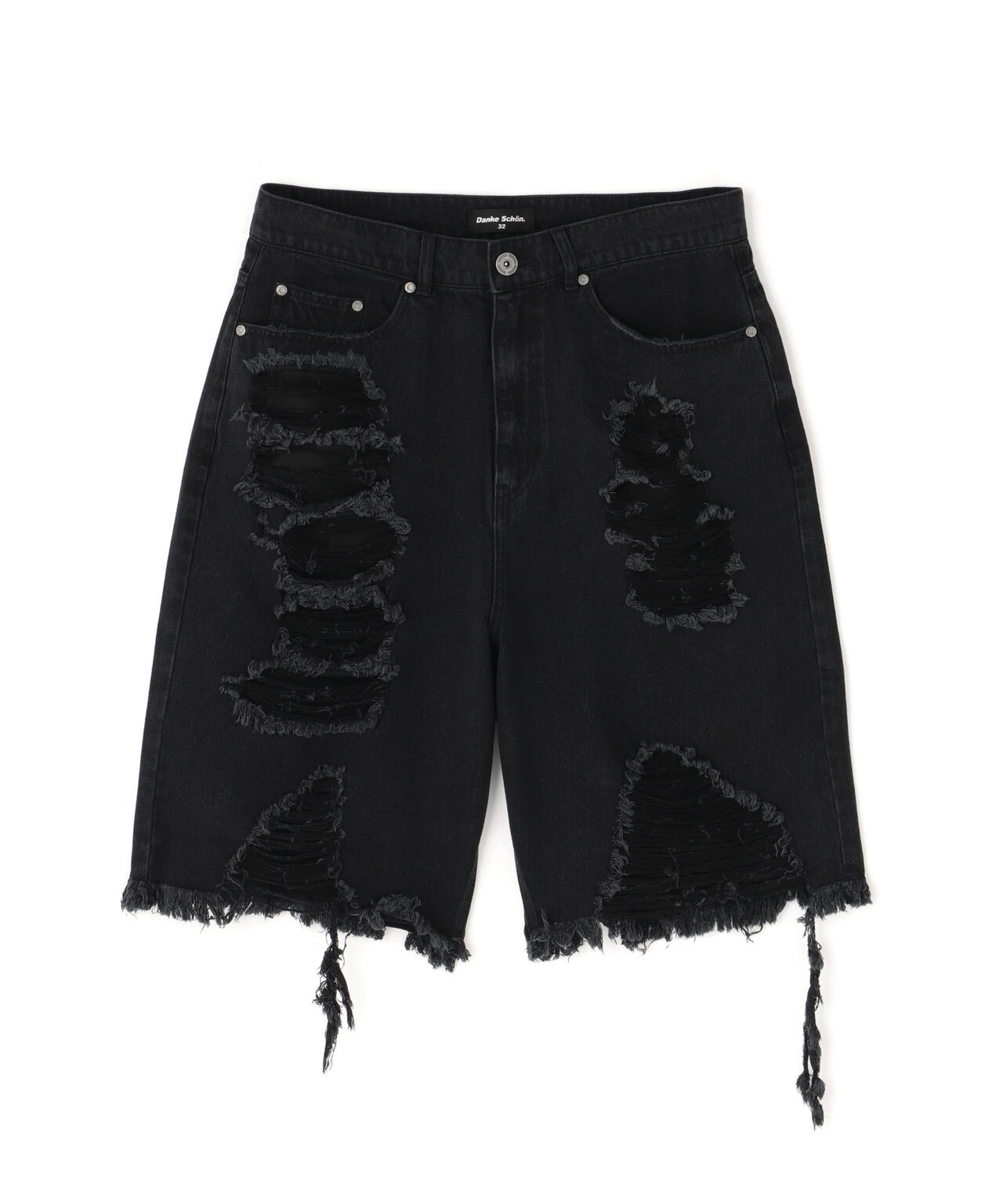 DankeSchon/ダンケシェーン/11oz DAMAGE DENIM SHORTS