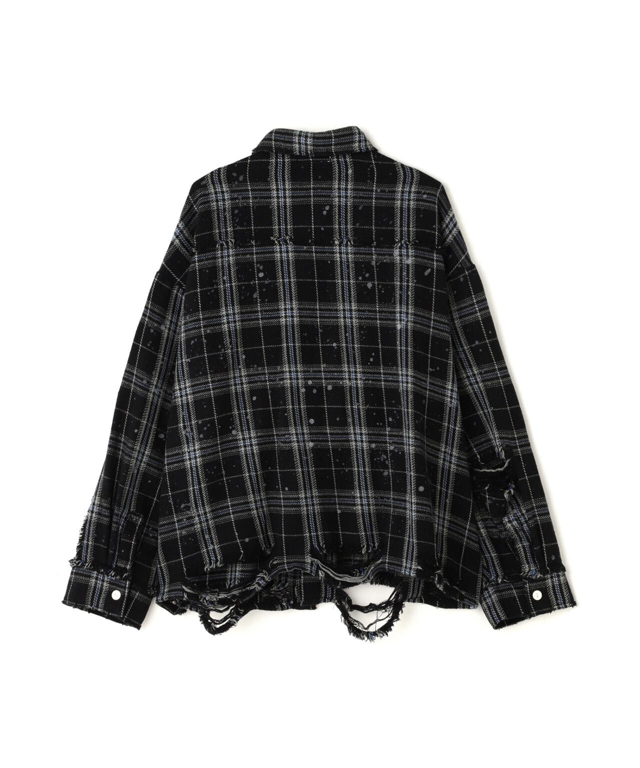 DankeSchon/ダンケシェーン/PIGMENT DAMAGE FLANNEL CHECK LONG SLEEVE SHIRTS