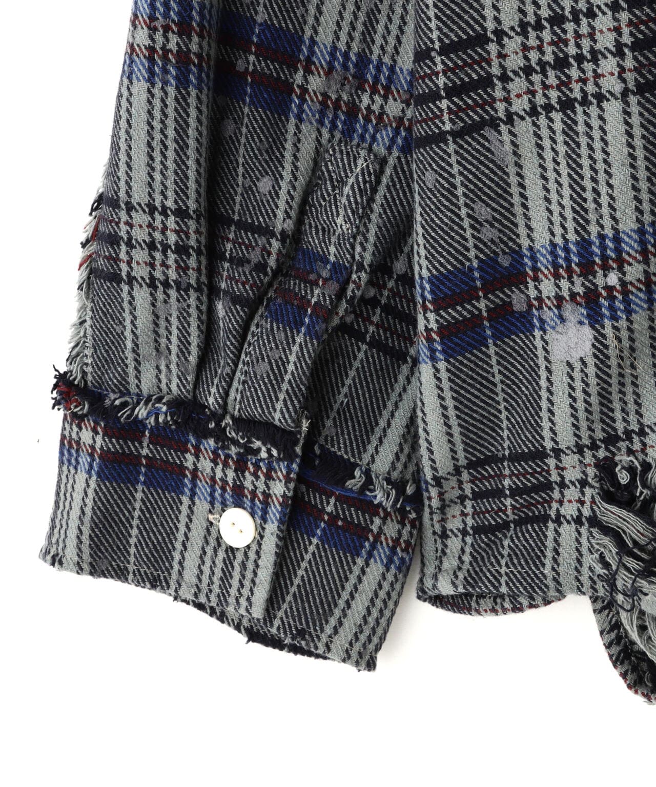DankeSchon/ダンケシェーン/PIGMENT DAMAGE FLANNEL CHECK LONG SLEEVE SHIRTS