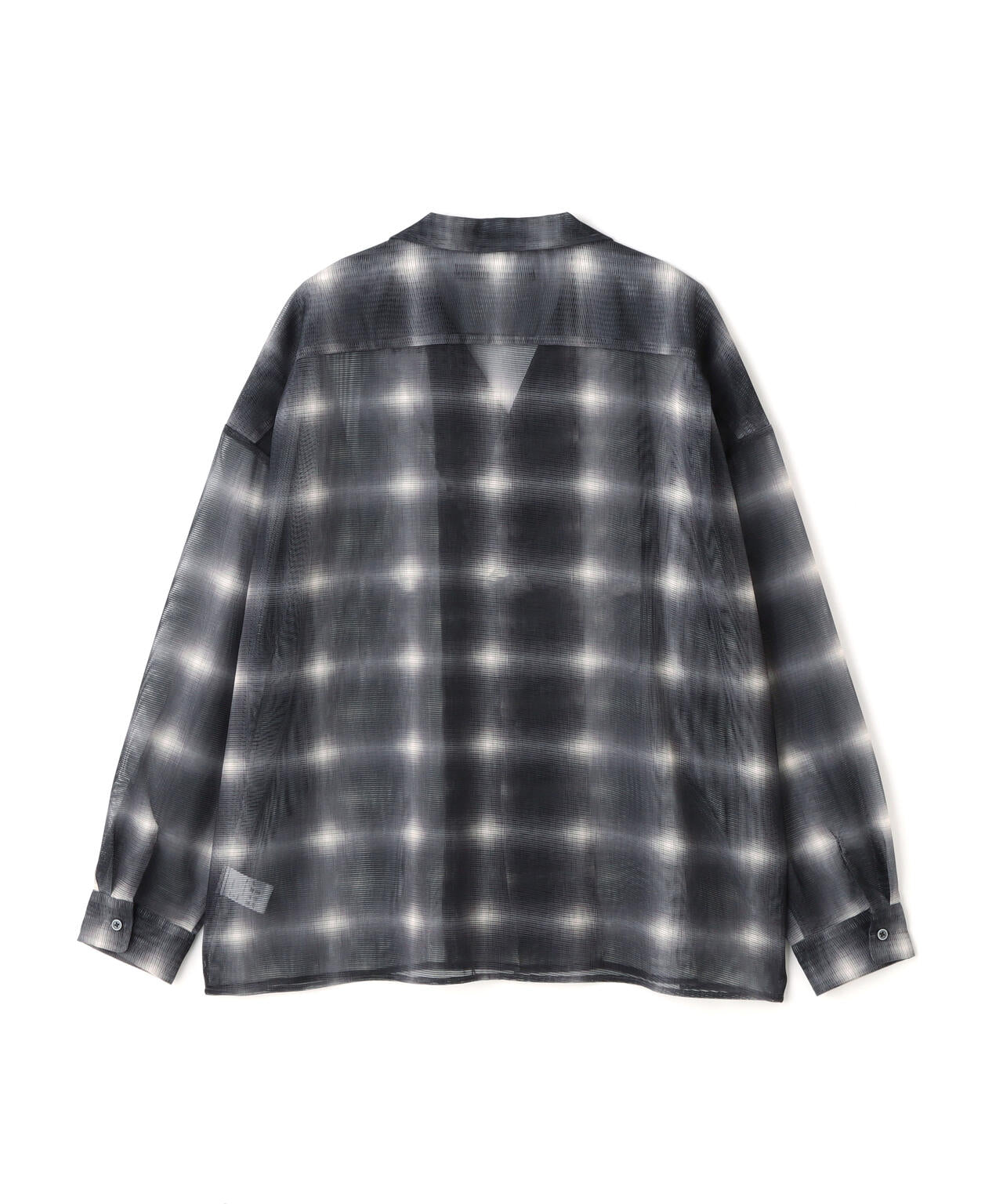 DankrSchon/ダンケシェーン/OMBRE CHECK MESH LONG SLEEVE SHIRT
