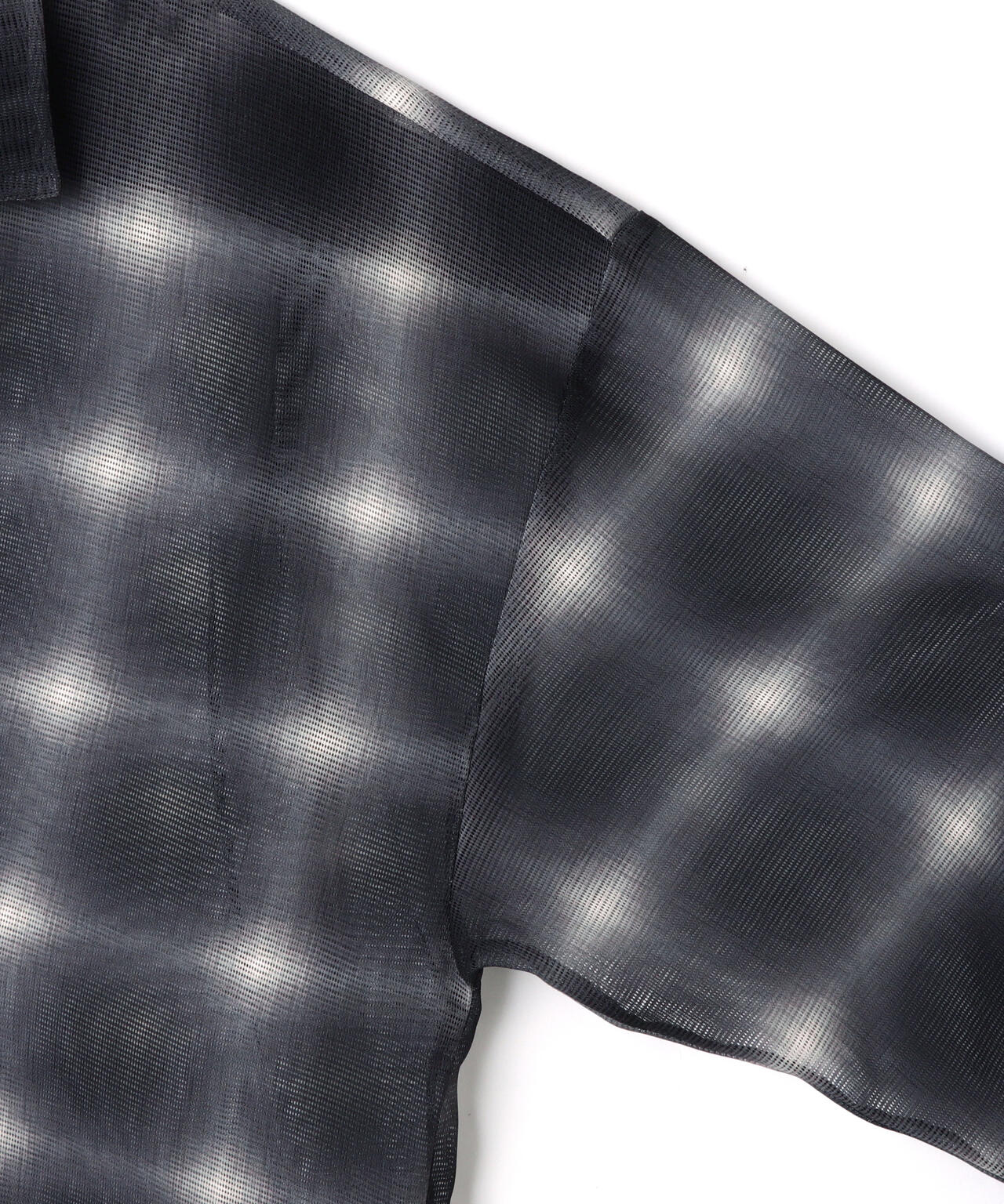 DankrSchon/ダンケシェーン/OMBRE CHECK MESH LONG SLEEVE SHIRT