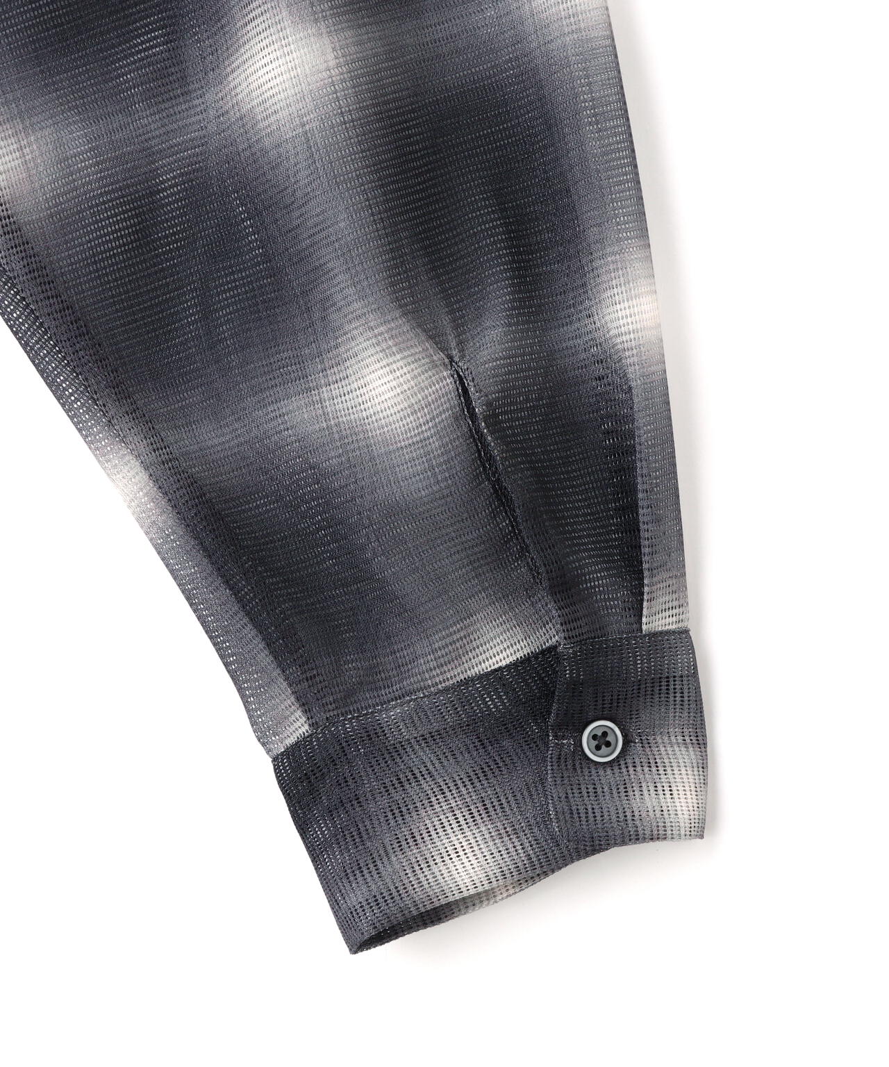 DankrSchon/ダンケシェーン/OMBRE CHECK MESH LONG SLEEVE SHIRT