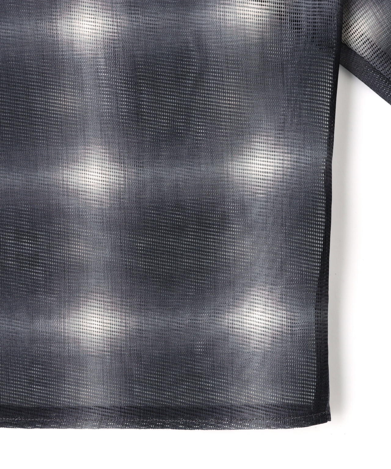 DankrSchon/ダンケシェーン/OMBRE CHECK MESH LONG SLEEVE SHIRT